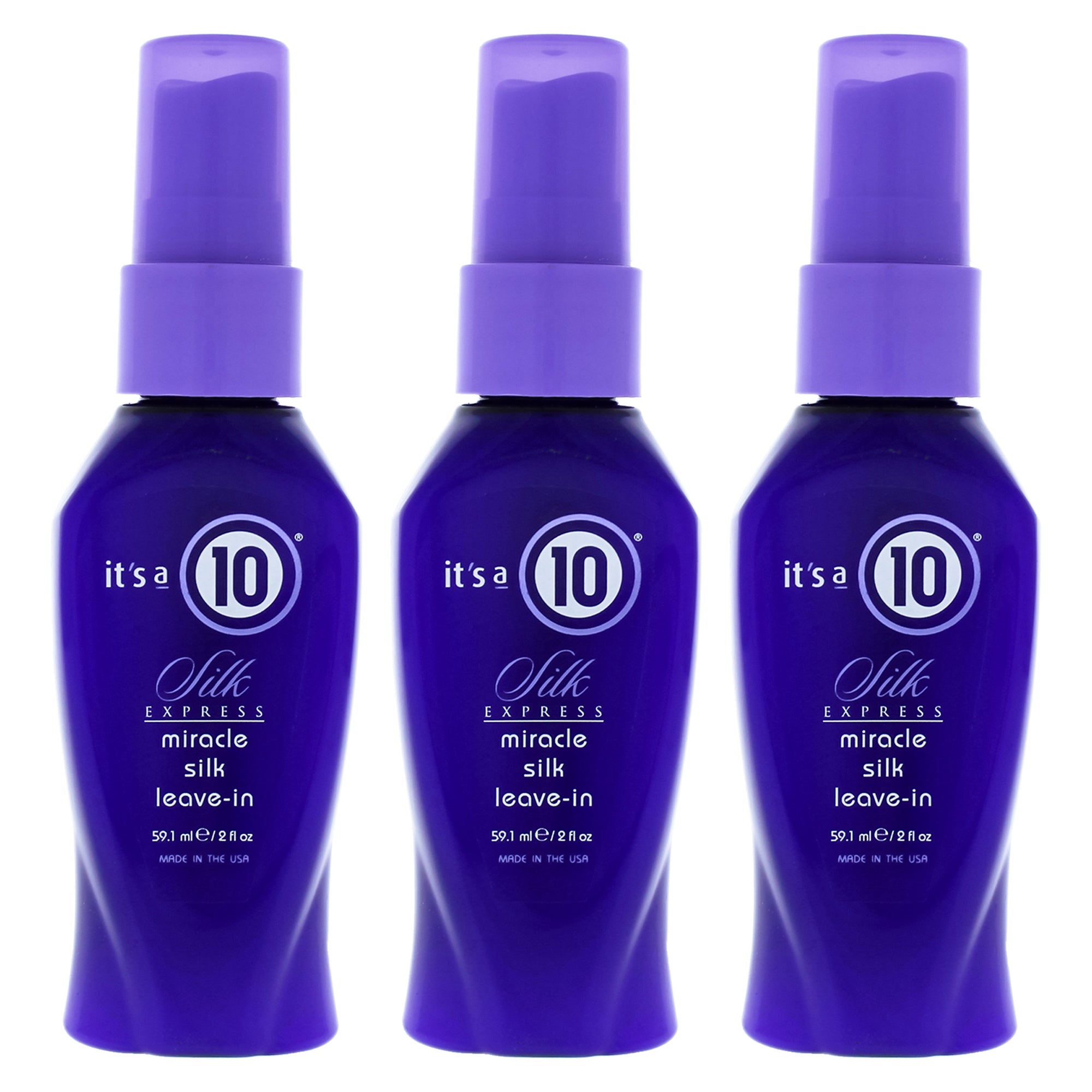 Miracle Silk Express Leave-In by Its A 10 for Unisex - 2 oz Hair Spray - Pack of 3