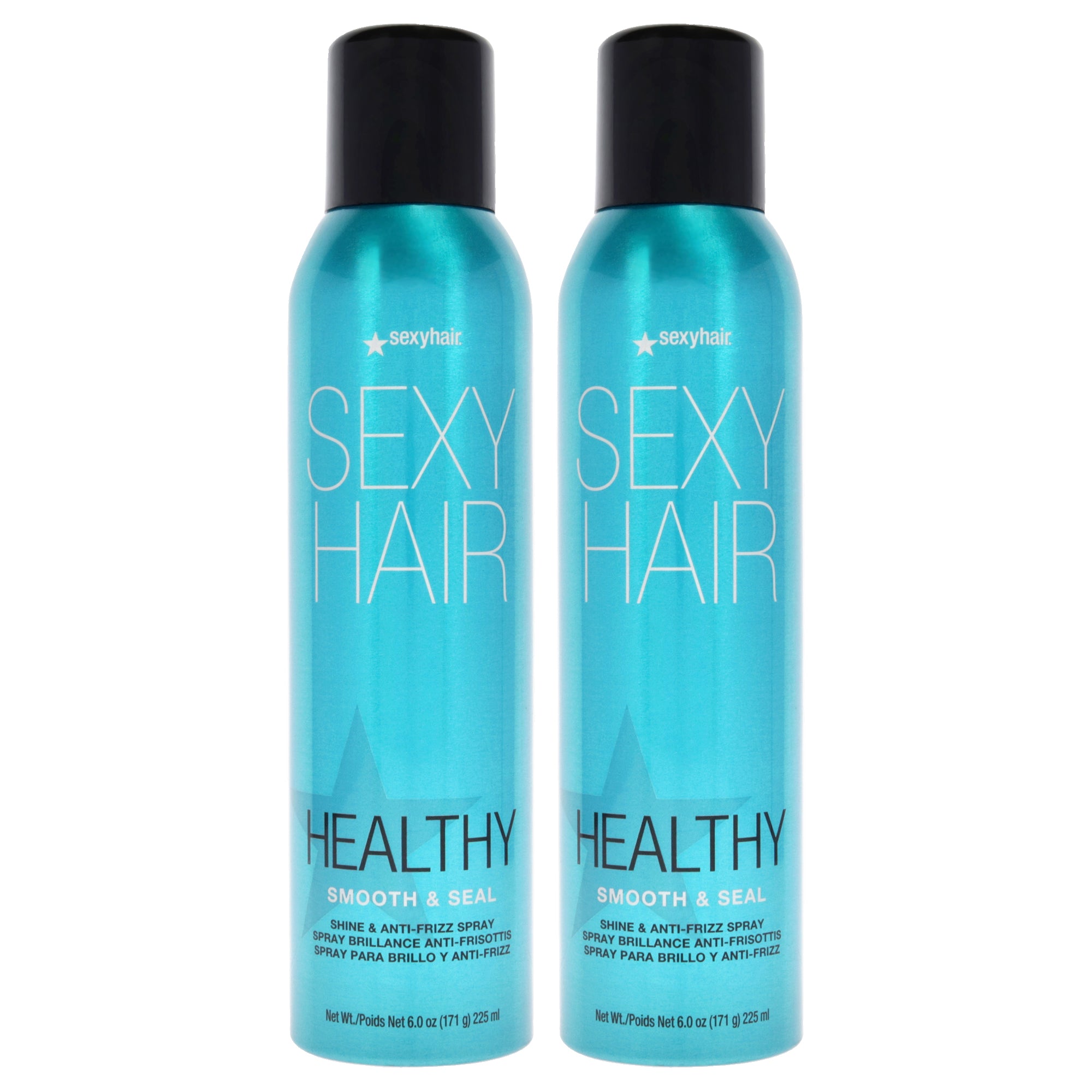 Sexy Hair Healthy Smooth and Seal Anti-Frizz Spray by Sexy Hair for Unisex - 6 oz Hair Spray - Pack of 2