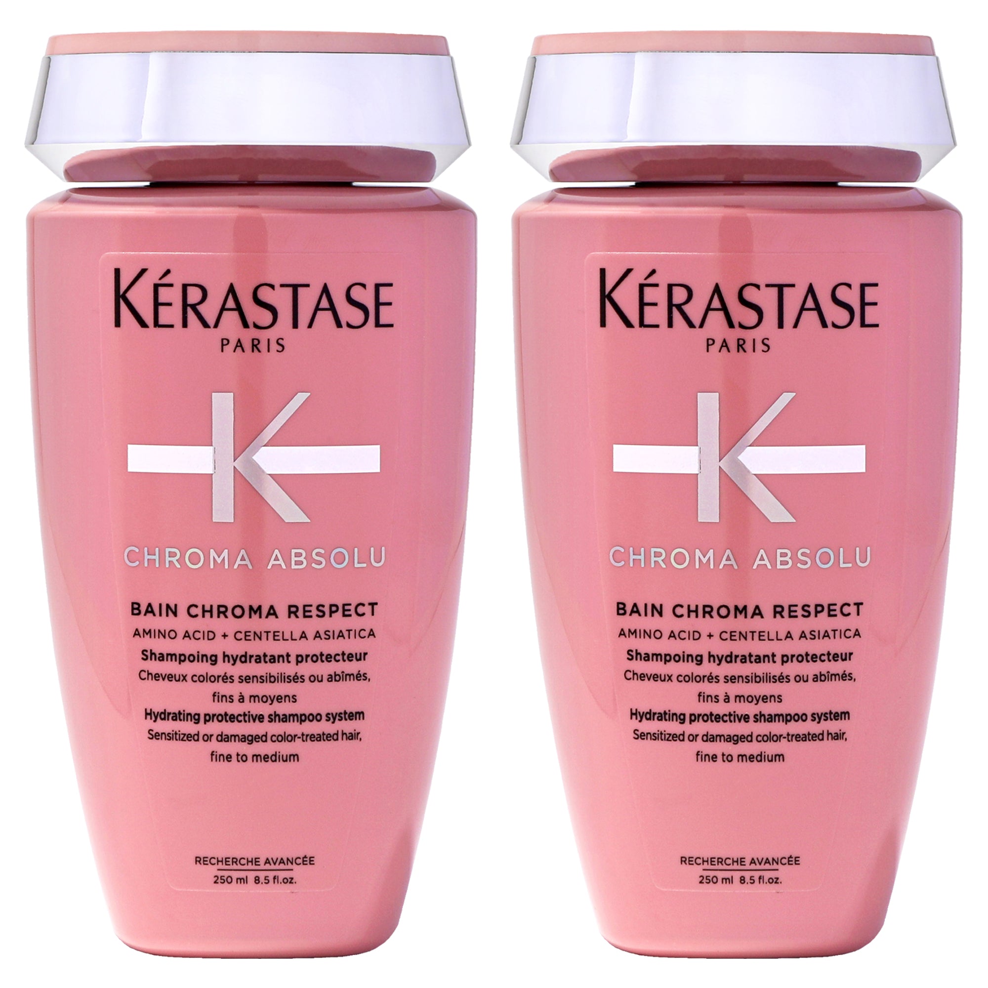 Chroma Absolu Bain Chroma Respect Shampoo by Kerastase for Unisex - 8.4 oz Shampoo - Pack of 2
