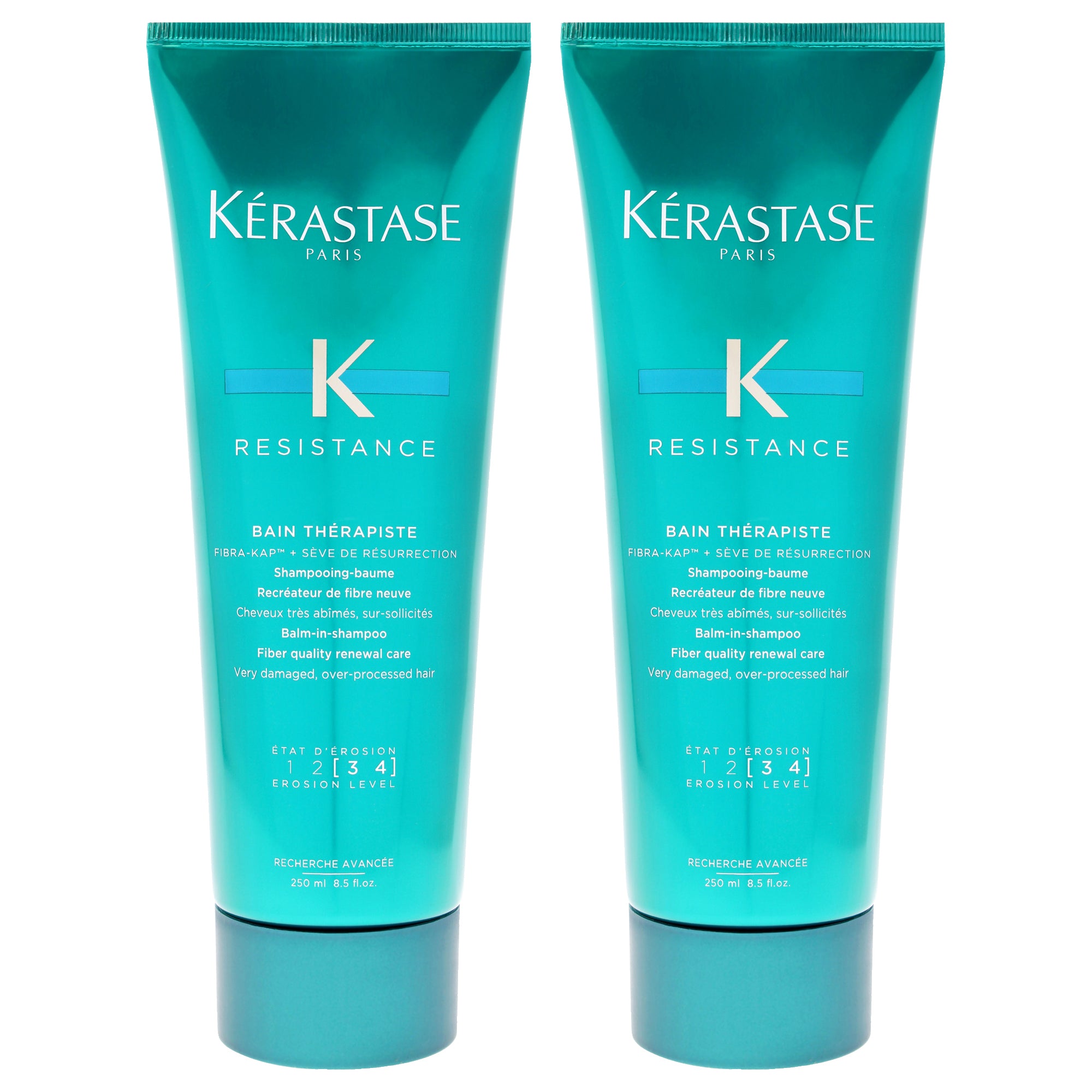 Resistance Bain Therapiste Shampoo by Kerastase for Unisex - 8.5 oz Shampoo - Pack of 2
