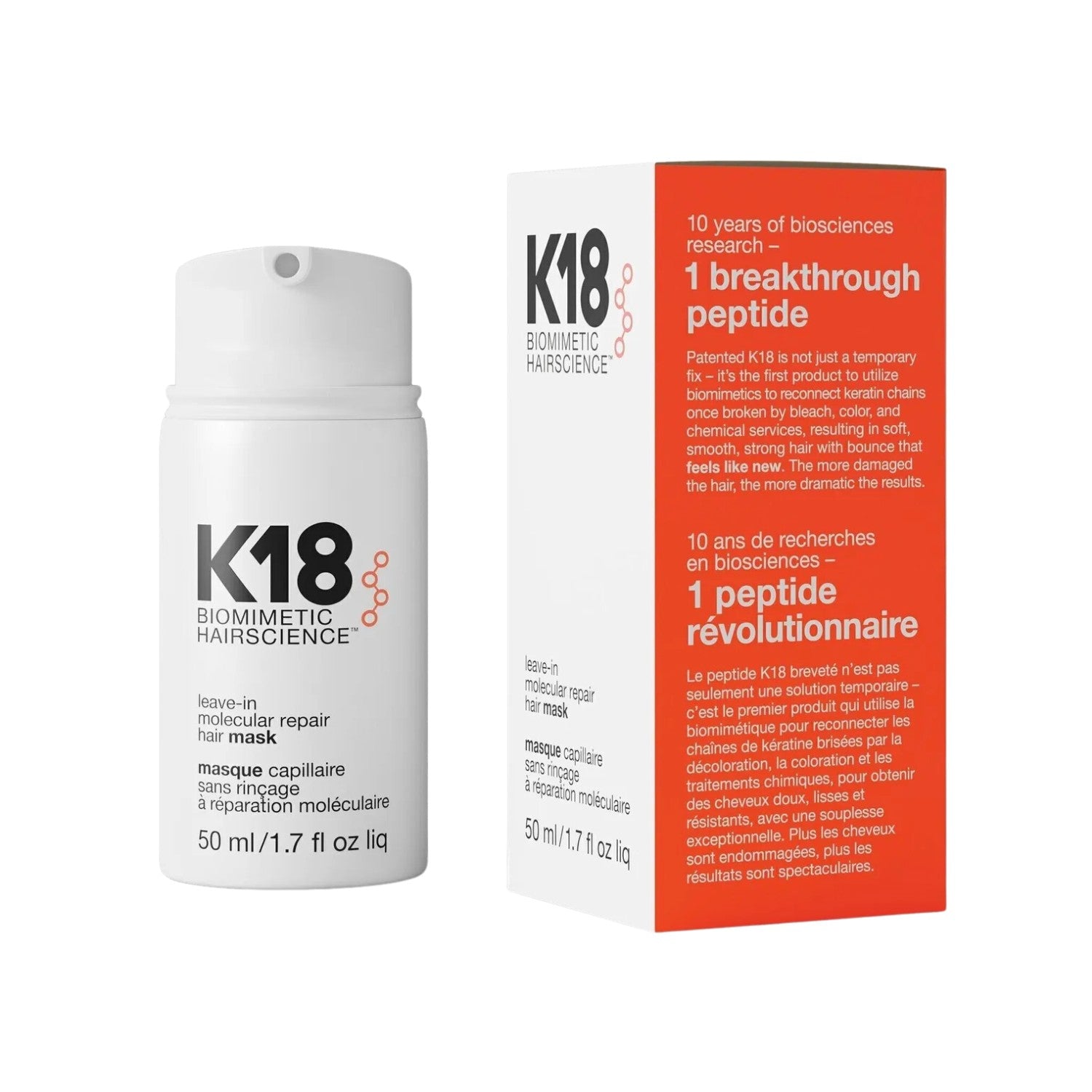 K18 Biomimetic Hairscience Leave-In Molecular Repair Hair Mask 50ml/1.7oz