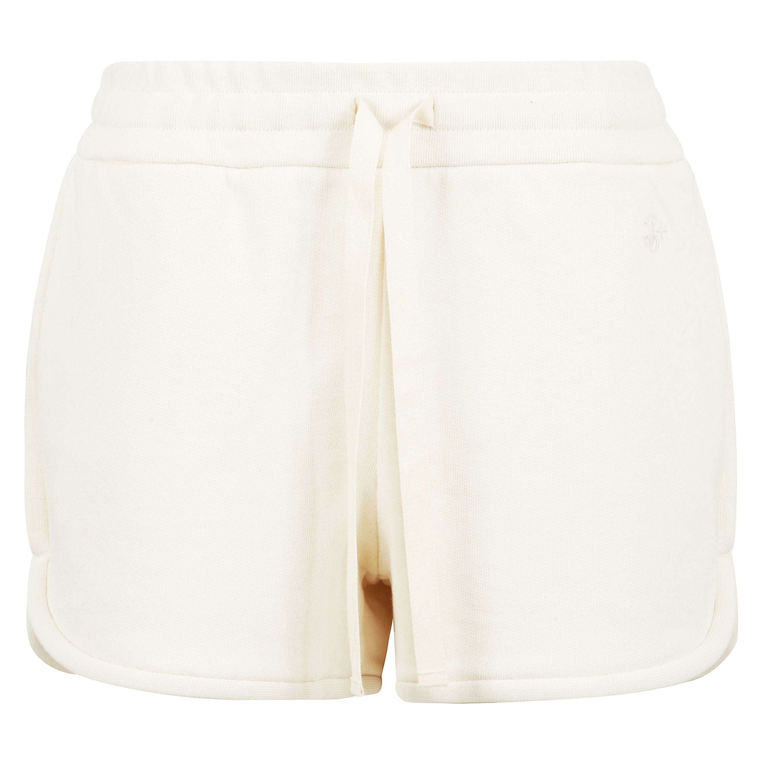 Shorts in cotone con coulisse in vita e logo ricamato ton sur ton