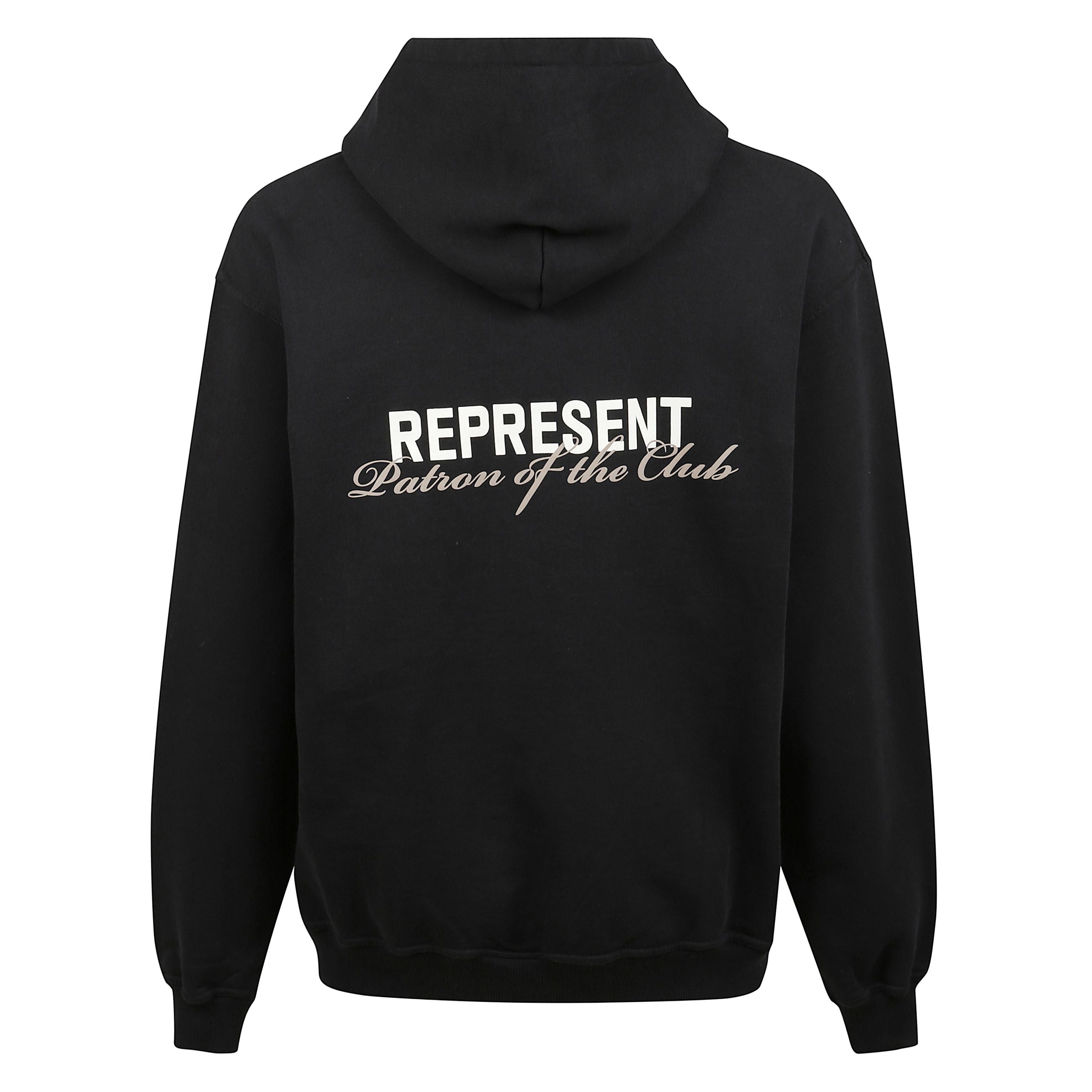 Felpa hoodie patron of the club  con cappuccio, tasca frontale a canguro e stampa logo