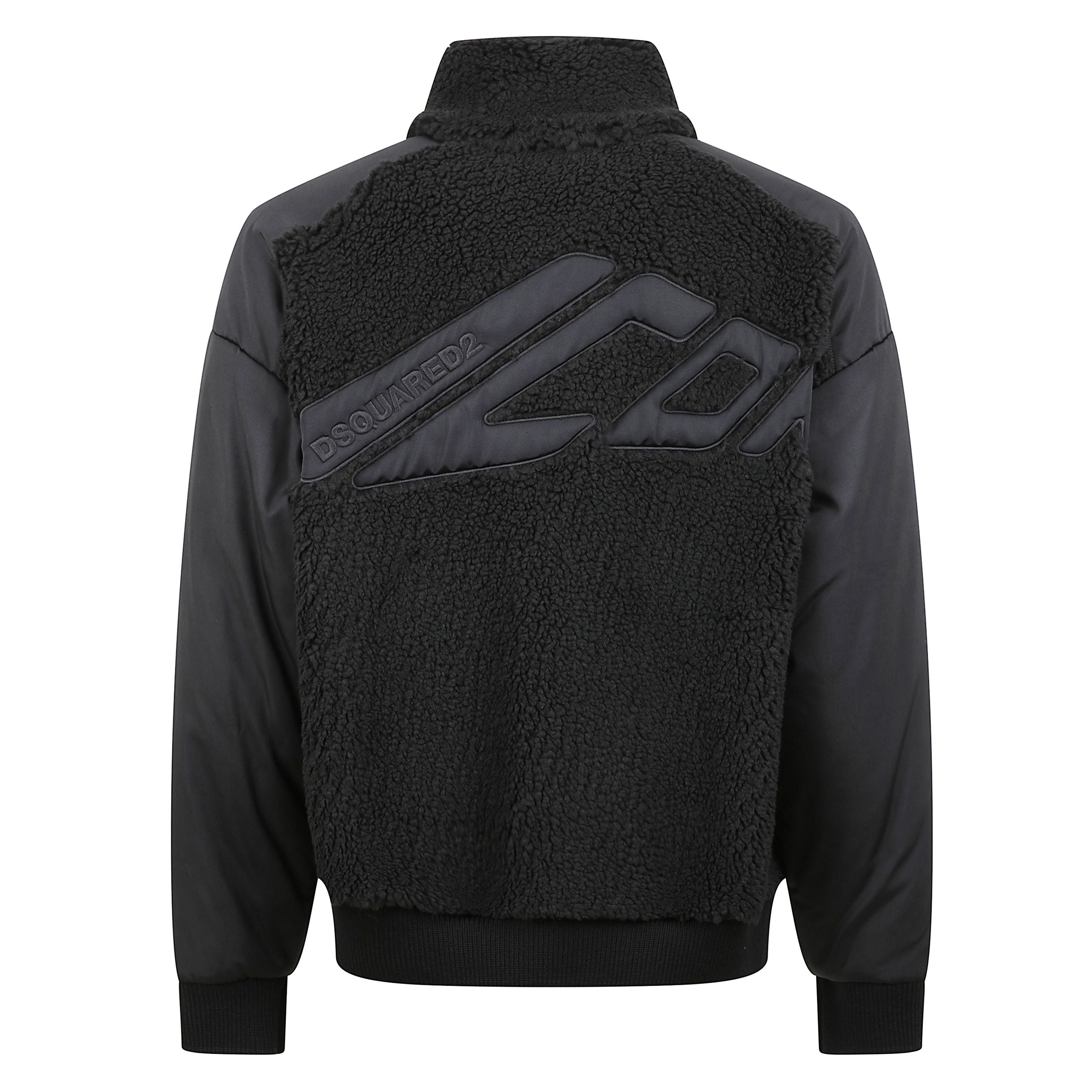 Felpa con collo alto. vestibilitÃ  leggermente oversize. maniche raglan. orlo corto a costine. tessuto morbido effetto teddy. firma distintiva dsquared2 icon sul retro.