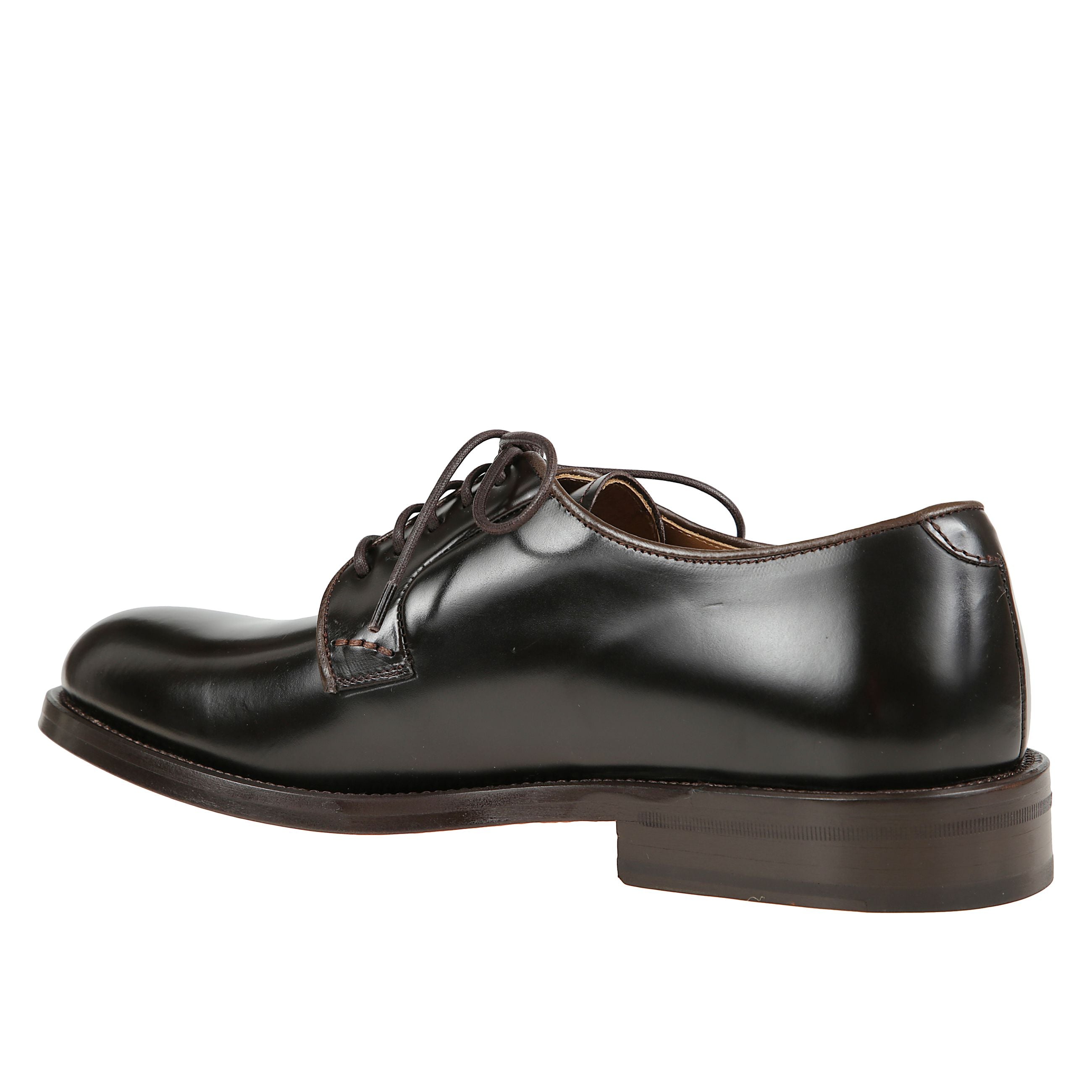 Scarpe oxford da uomo, chiusura con lacci e monocromo in pelle.