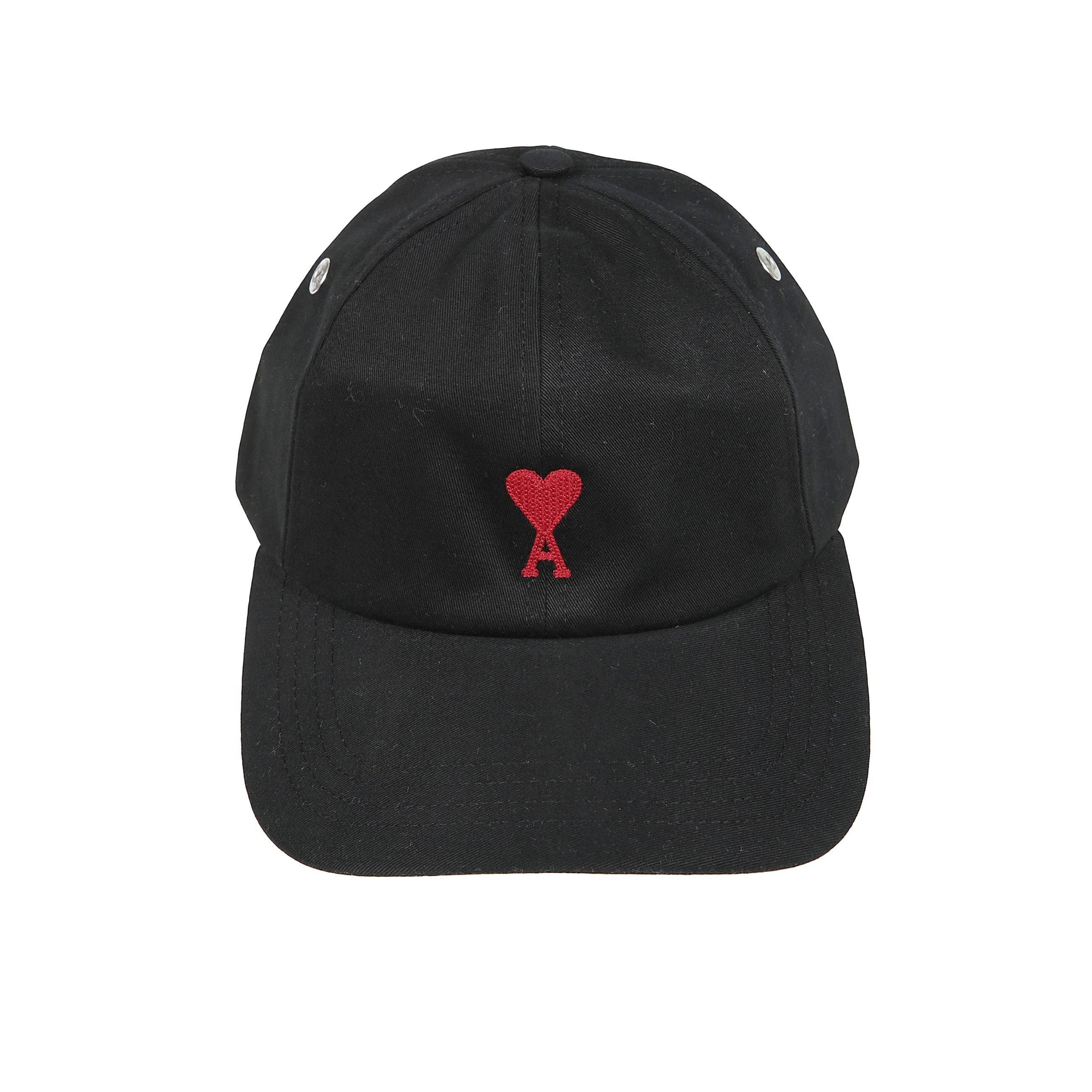 Berretto ricamato ami de coeur in cotone con effetto pesca, logo ricamato a constrasto sul fronte.