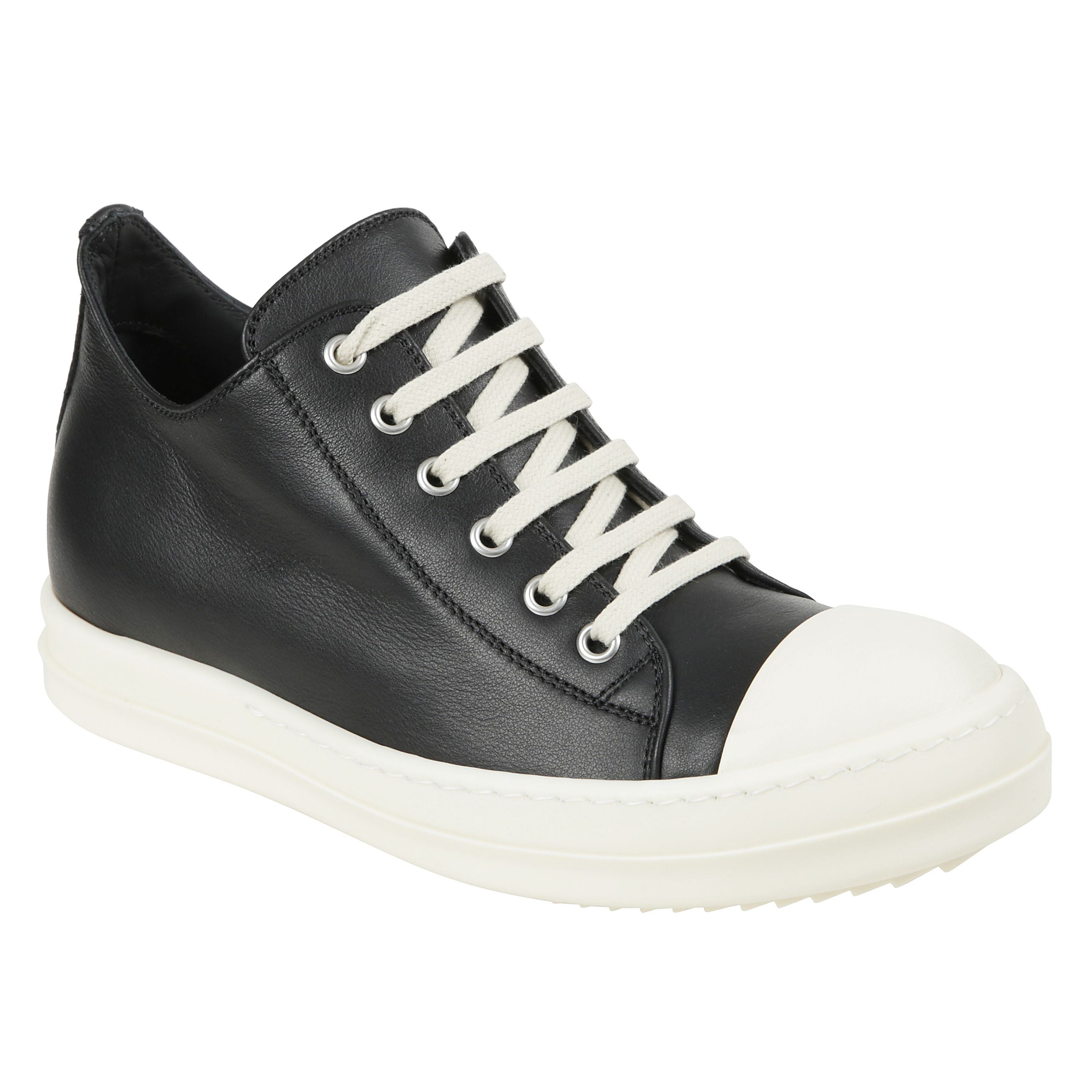 Sneakers hollywood basse in pelle, suola bumper con denti a squalo