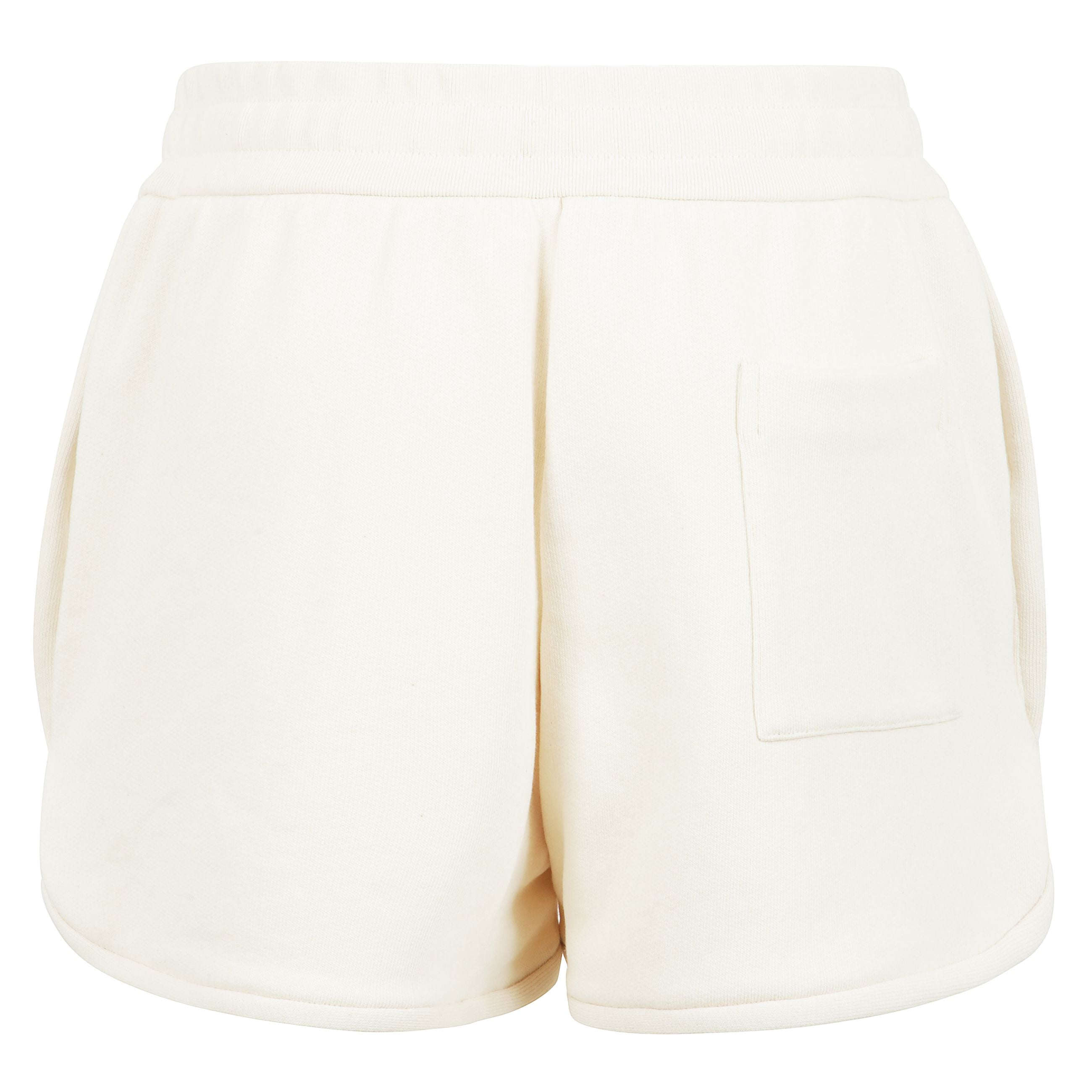 Shorts in cotone con coulisse in vita e logo ricamato ton sur ton