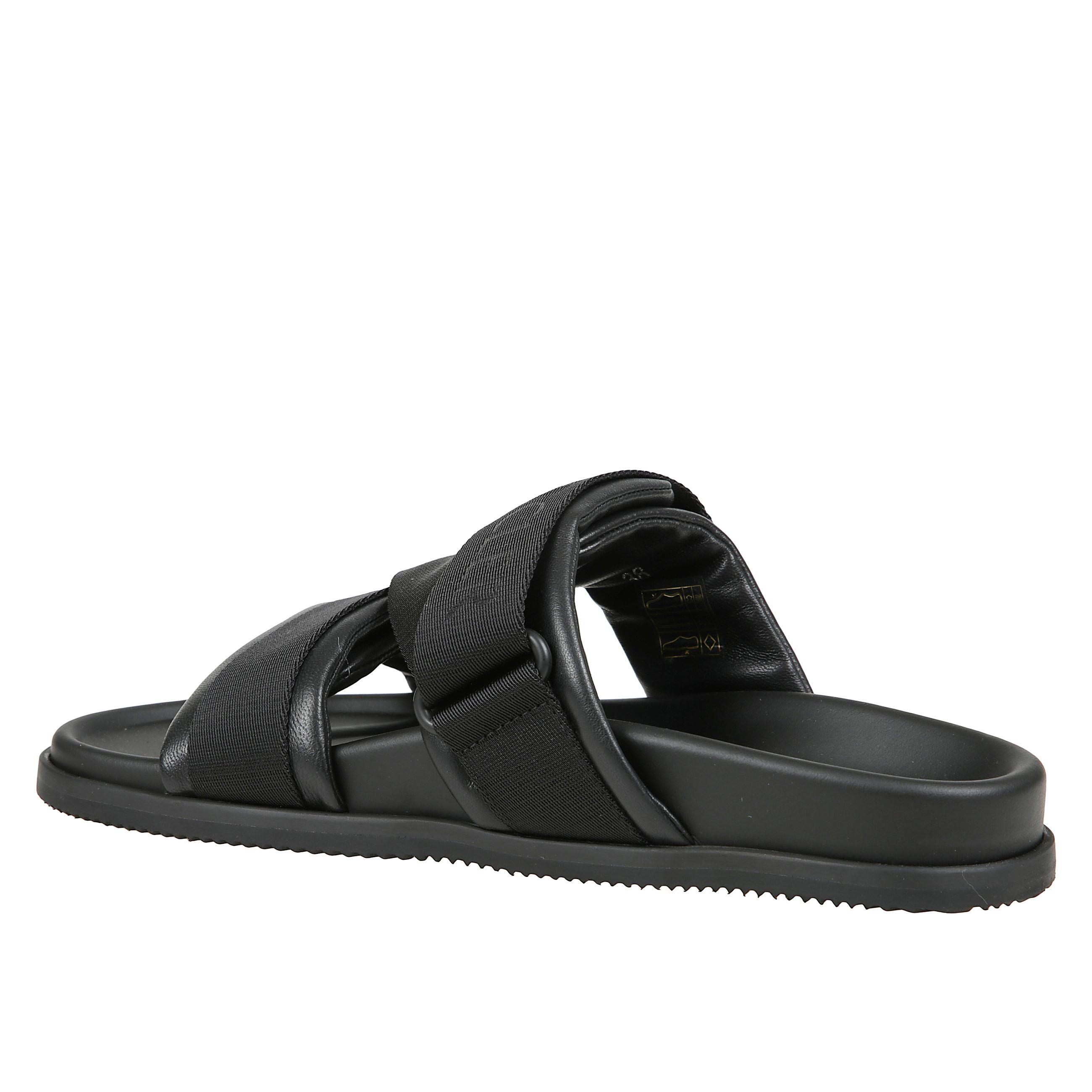 Mon summer sandals in pelle con fasce incrociate