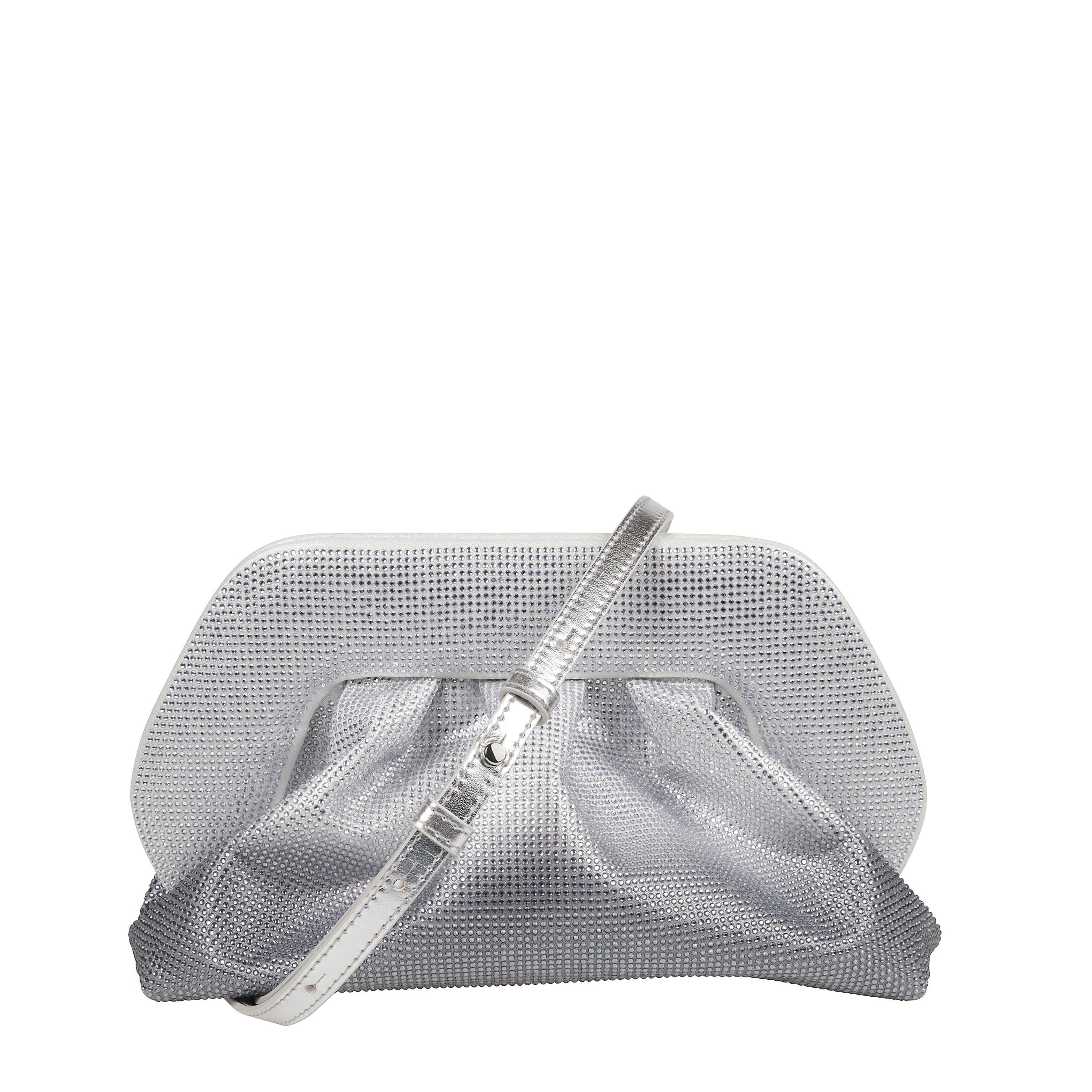 Borsa tia strass argento e nero