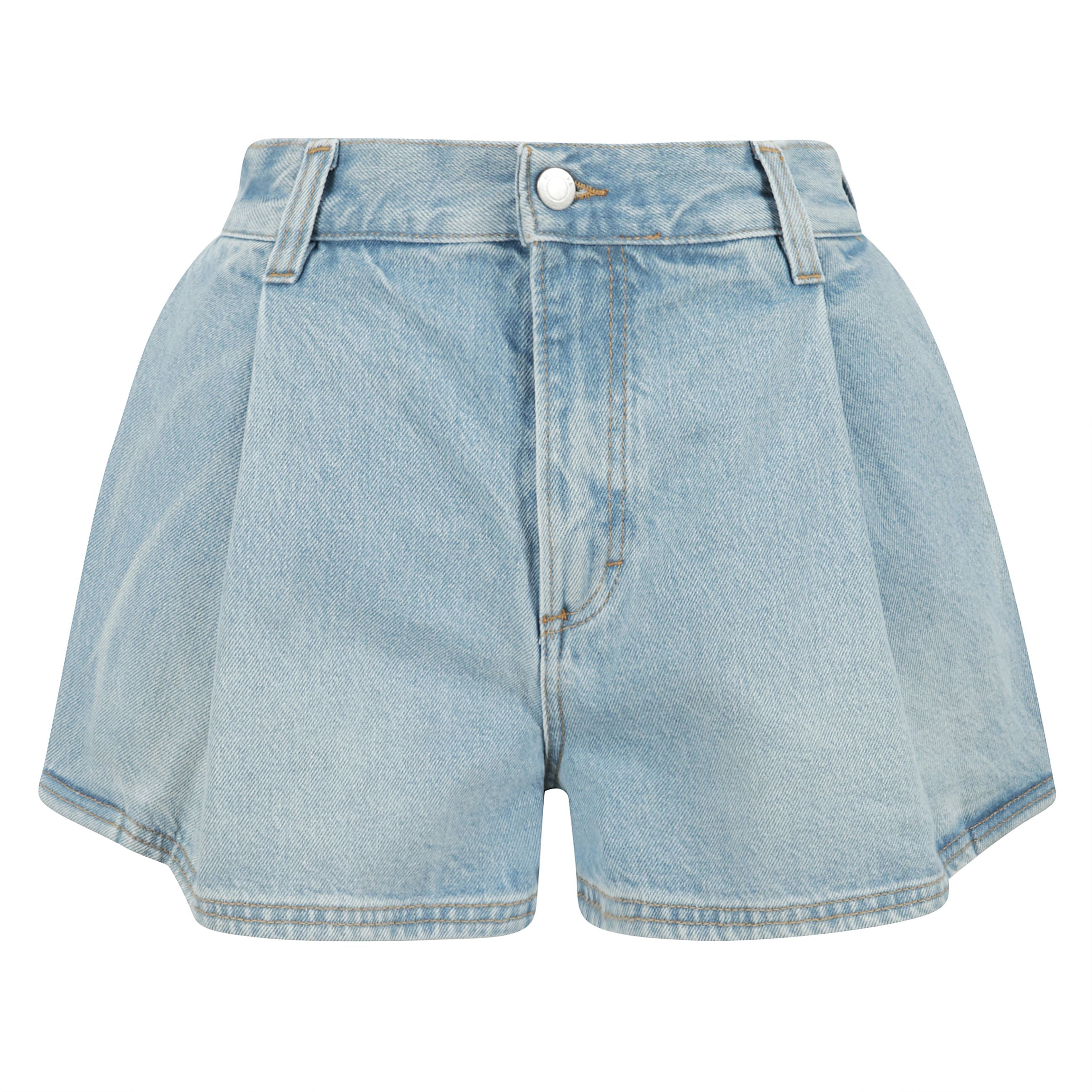 Shorts denim ashley con pinces
