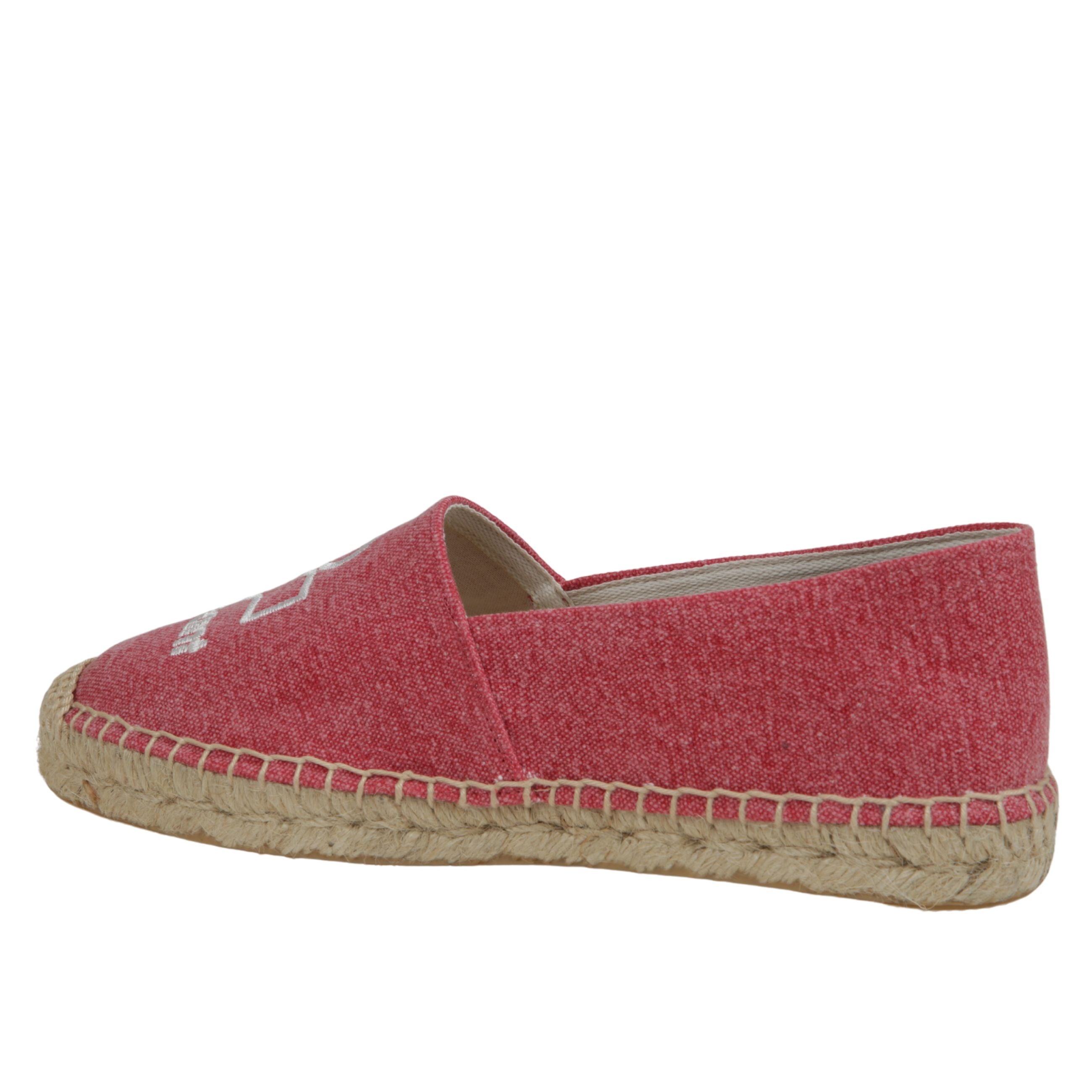 Canae espadrillas in tela di cotone con logo.