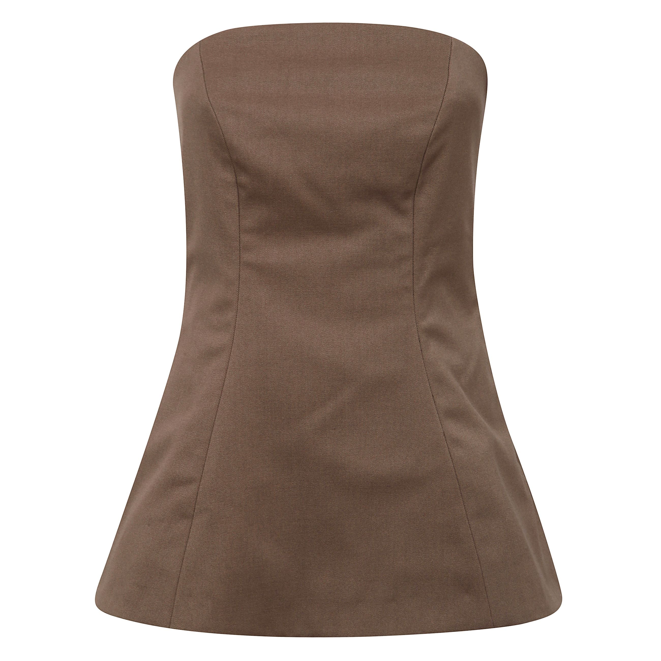 Top tube senza spalline scampanato