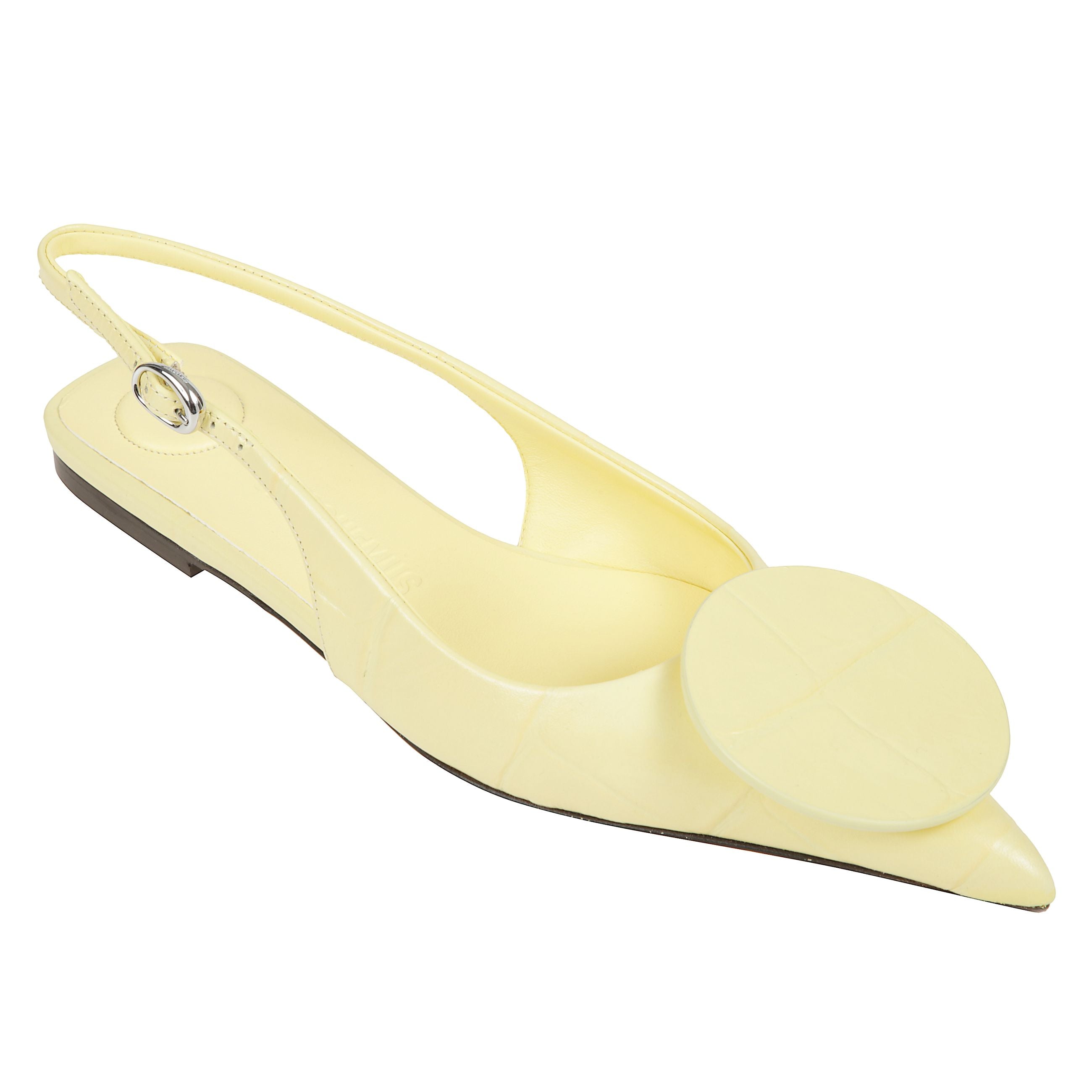 Ballerina slingback duelo dal design a punta, decoro geometrico e cinturino posteriore