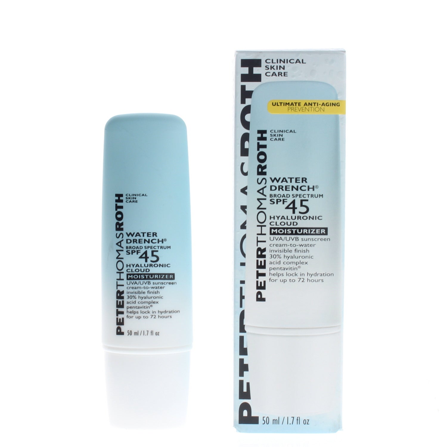PTR Water Drench SPF 45 Hyaluronic Cloud Moisturizer 50ml/1.7oz