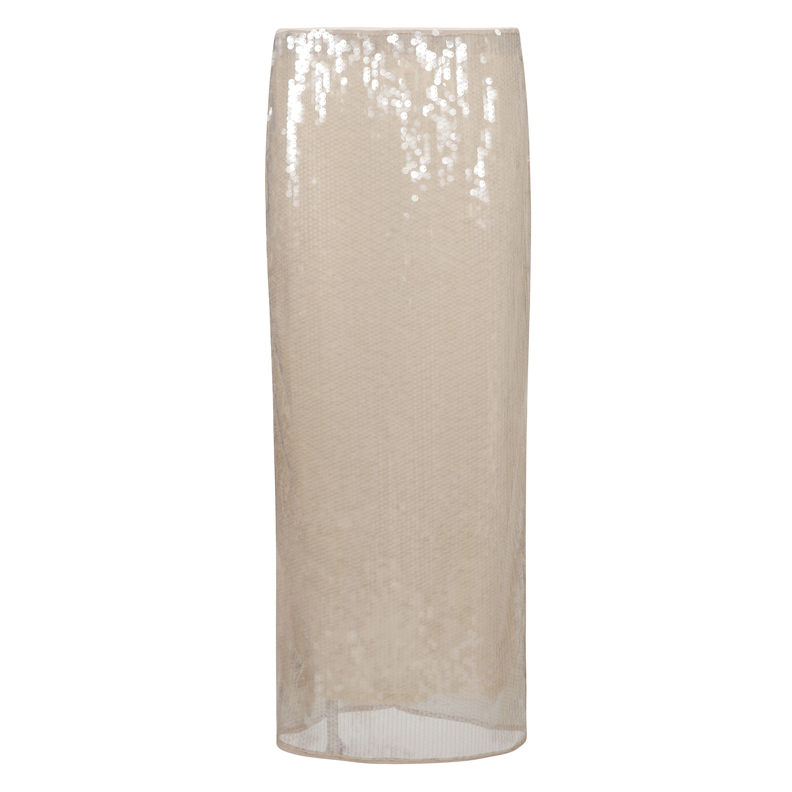 Gonna midi casey con paillettes e sottogonna removibile