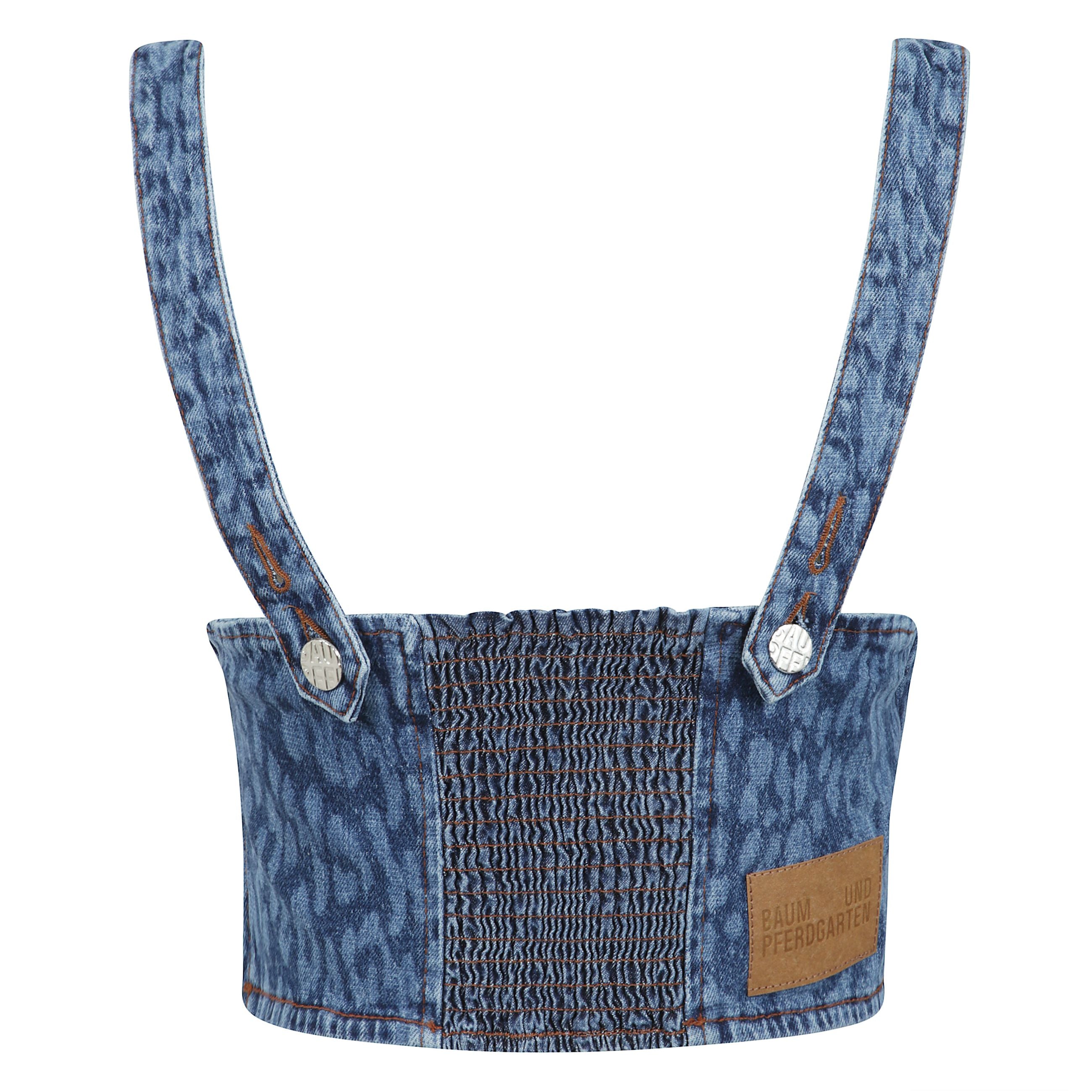 Top corto in stampa leopardata con chiusura laterale con zip e spalline regolabili