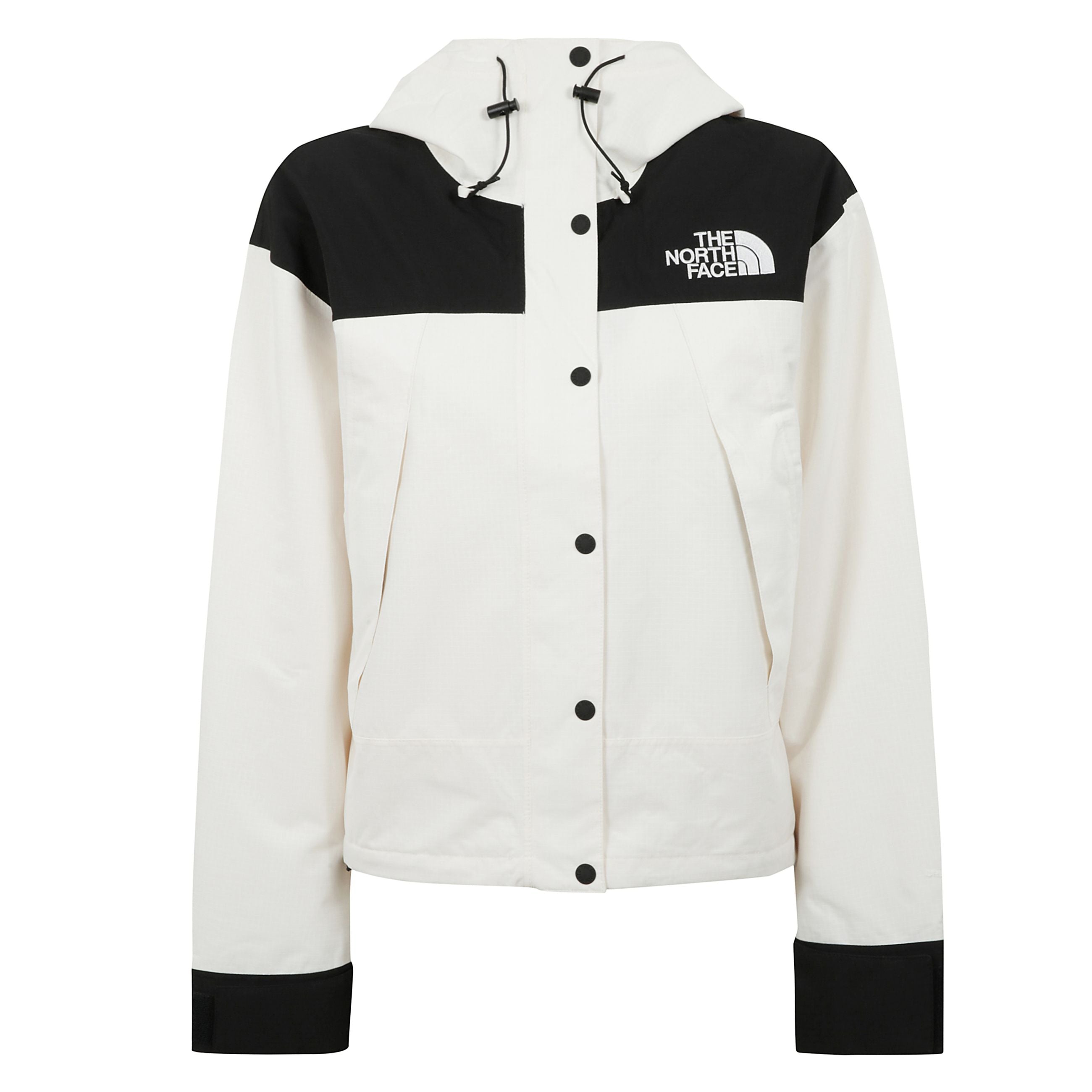 Giubbotto mountain con cappuccio antivento e impermeabile in tessuto dryvent mono.