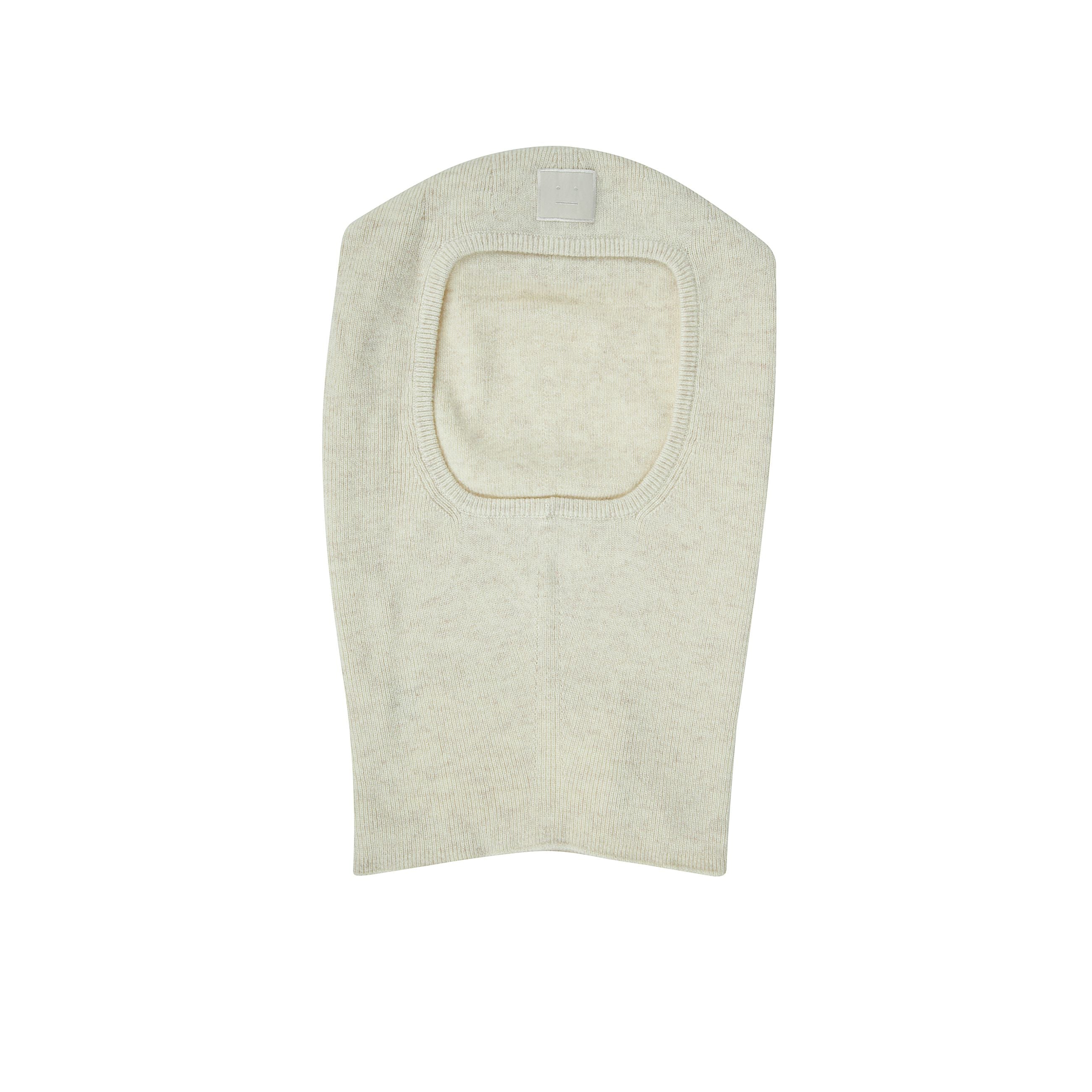 Il passamontagna beanie Ã¨ realizzato in lana con finitura a coste con costruzione quadrata e polsino cucito ripiegato. toppa con logo face sul davanti.