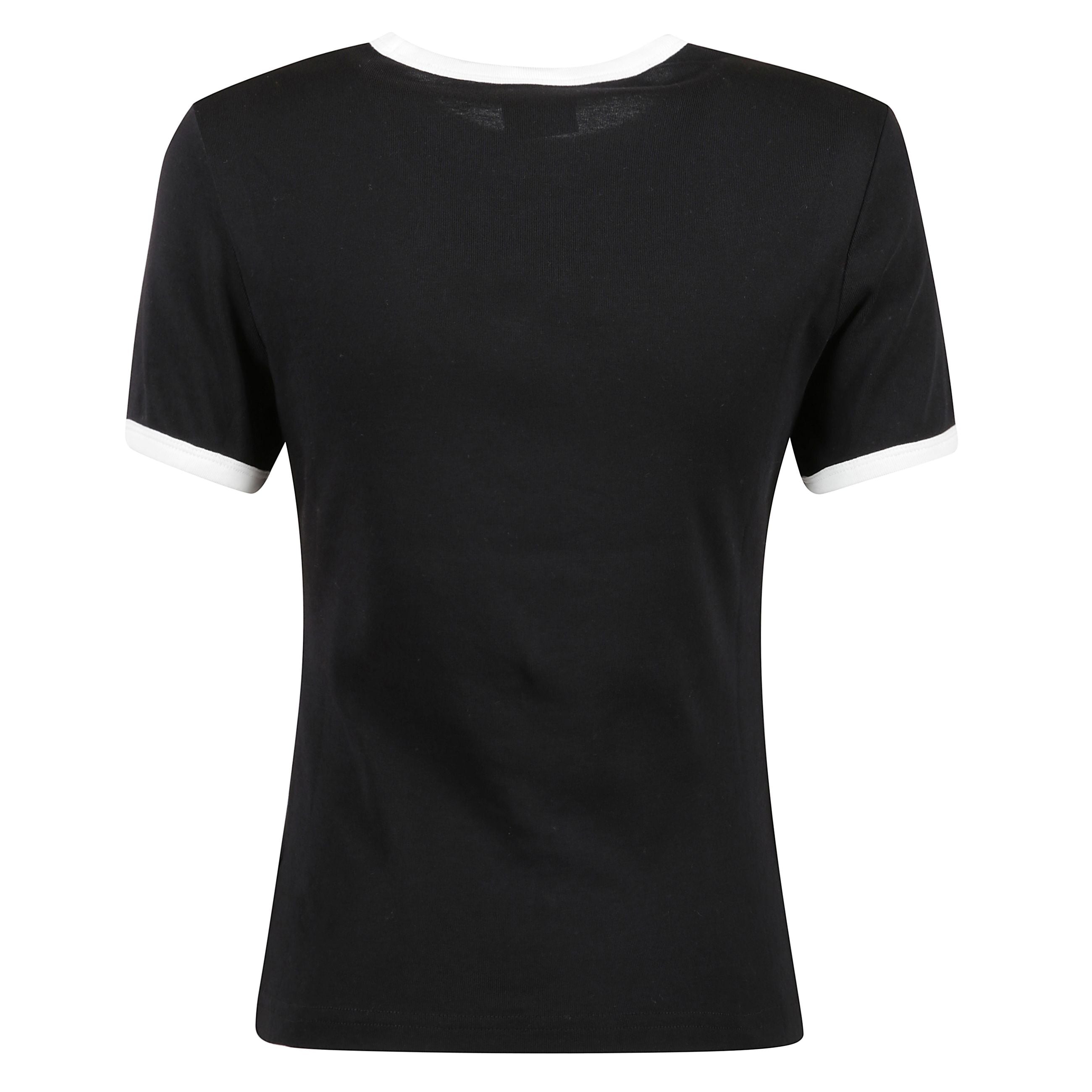 T-shirt a maniche corte courrÃ¨ges. girocollo con bordini a contrasto. piccolo logo del brand sul petto.