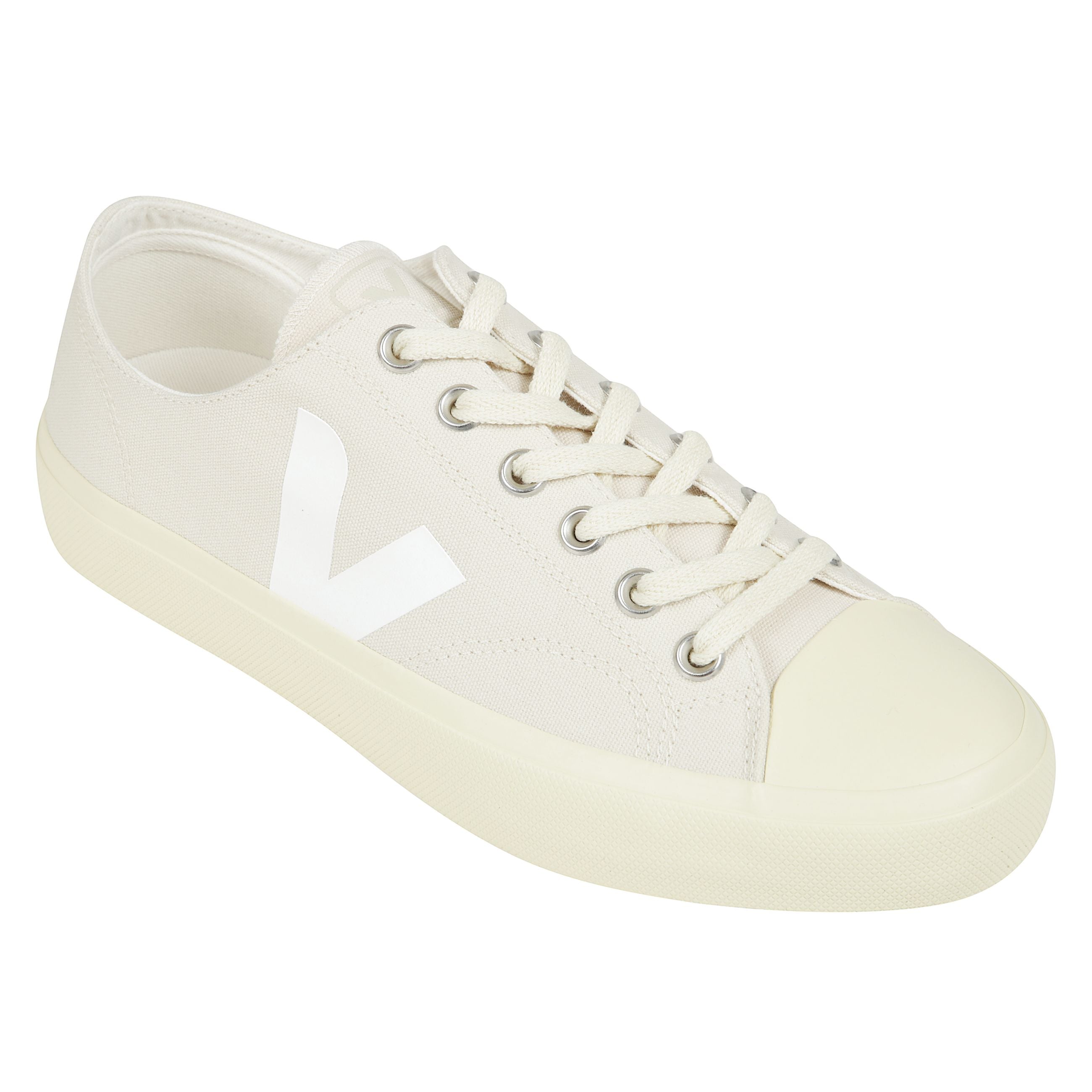 Sneakers realizzate in tessuto con punta arrotondata gommata