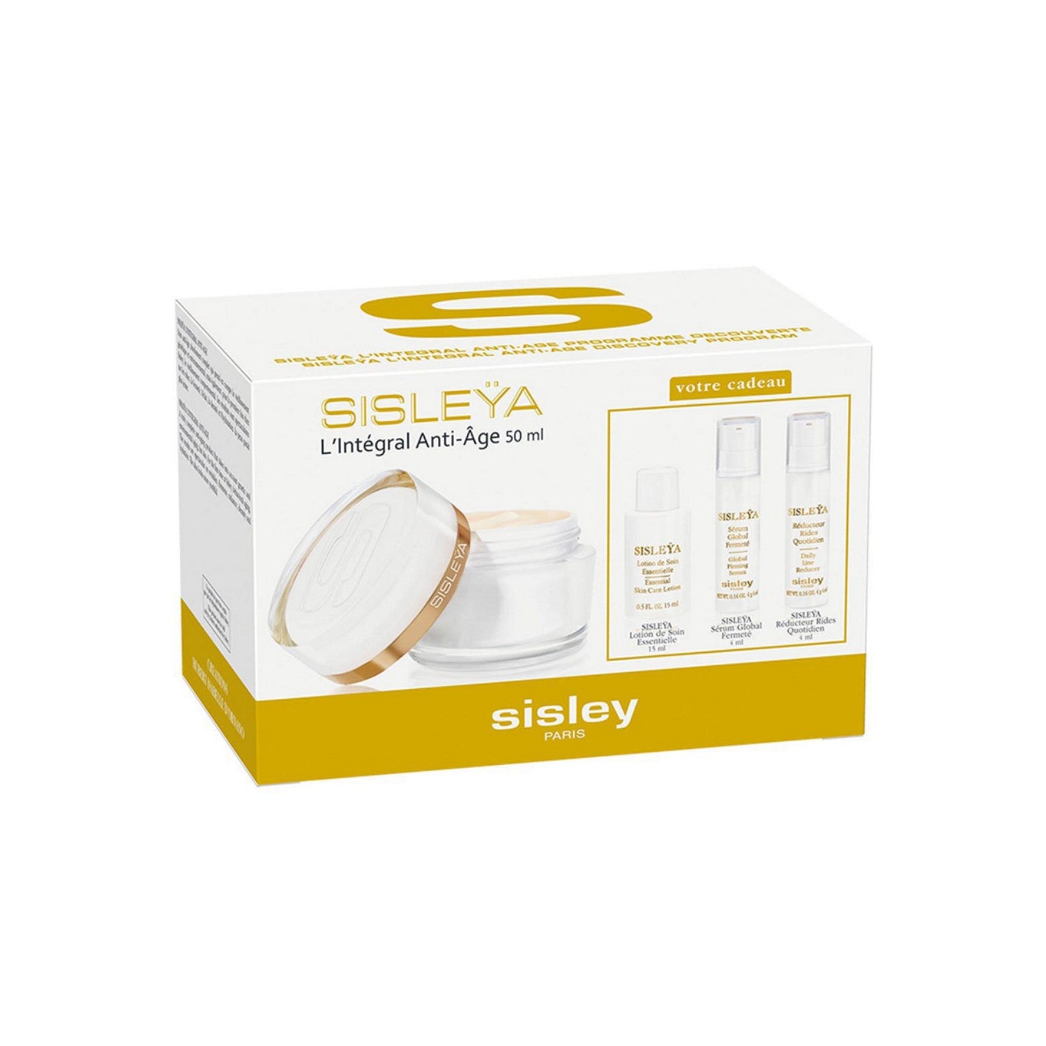 Sisley Kit Sisleya L'Integral Anti-Age Discovery Program (Sisleya L'Integral Anti-Age 50ml, Sisleya Essential Skin Care Lotion 15ml, Sisleya Global Firming Serum 4ml, Sisleya Daily Line Reducer 4ml)