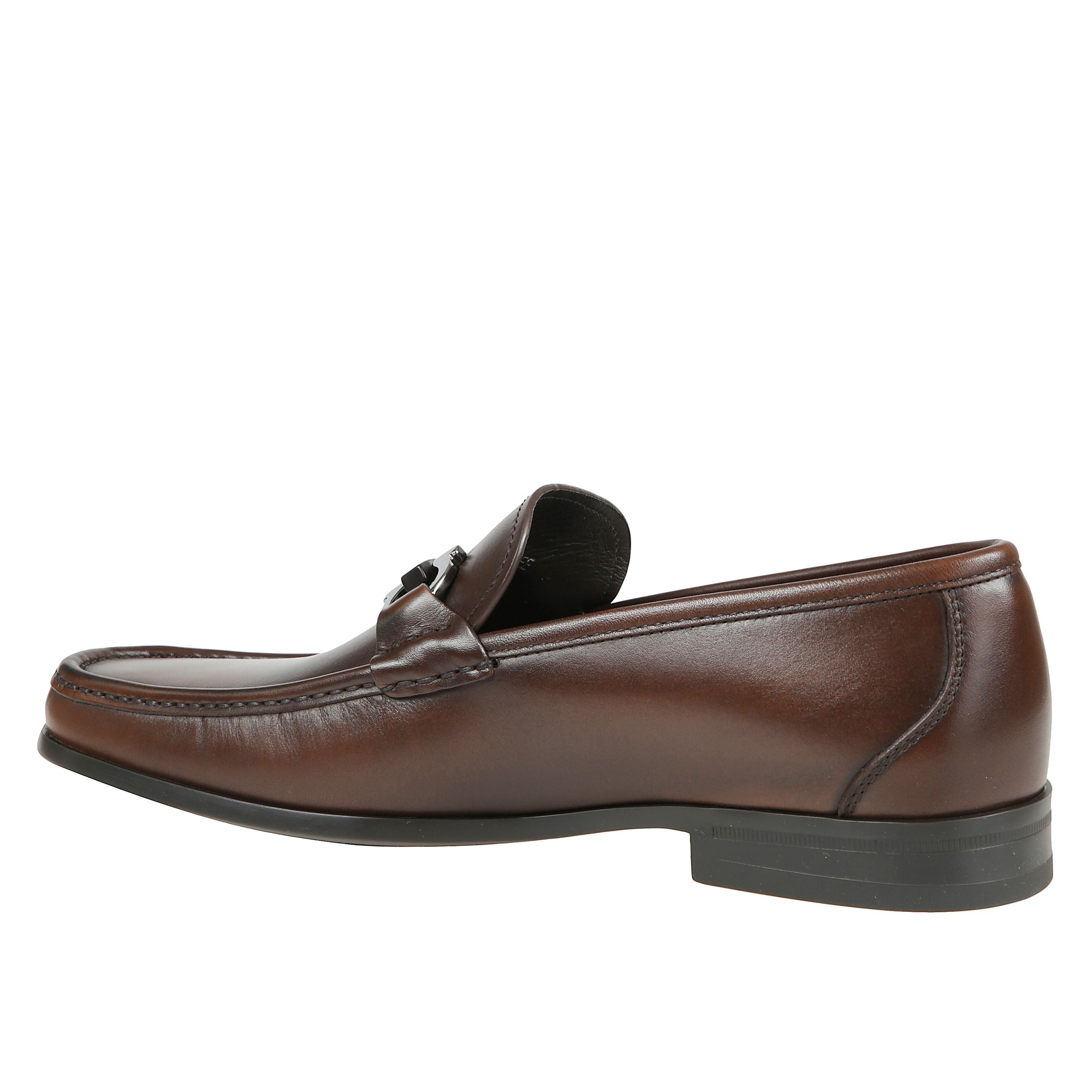 Mocassini con ornamento gancini e suola in gomma