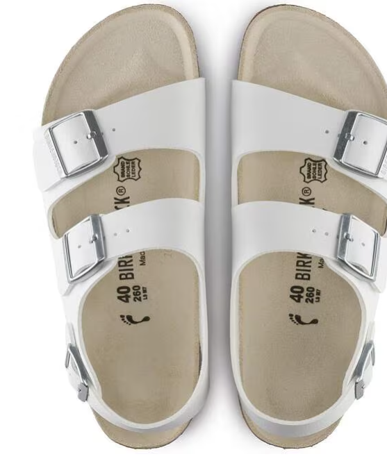 Birkenstock Milano Birko-Flor White Sandal  Narrow