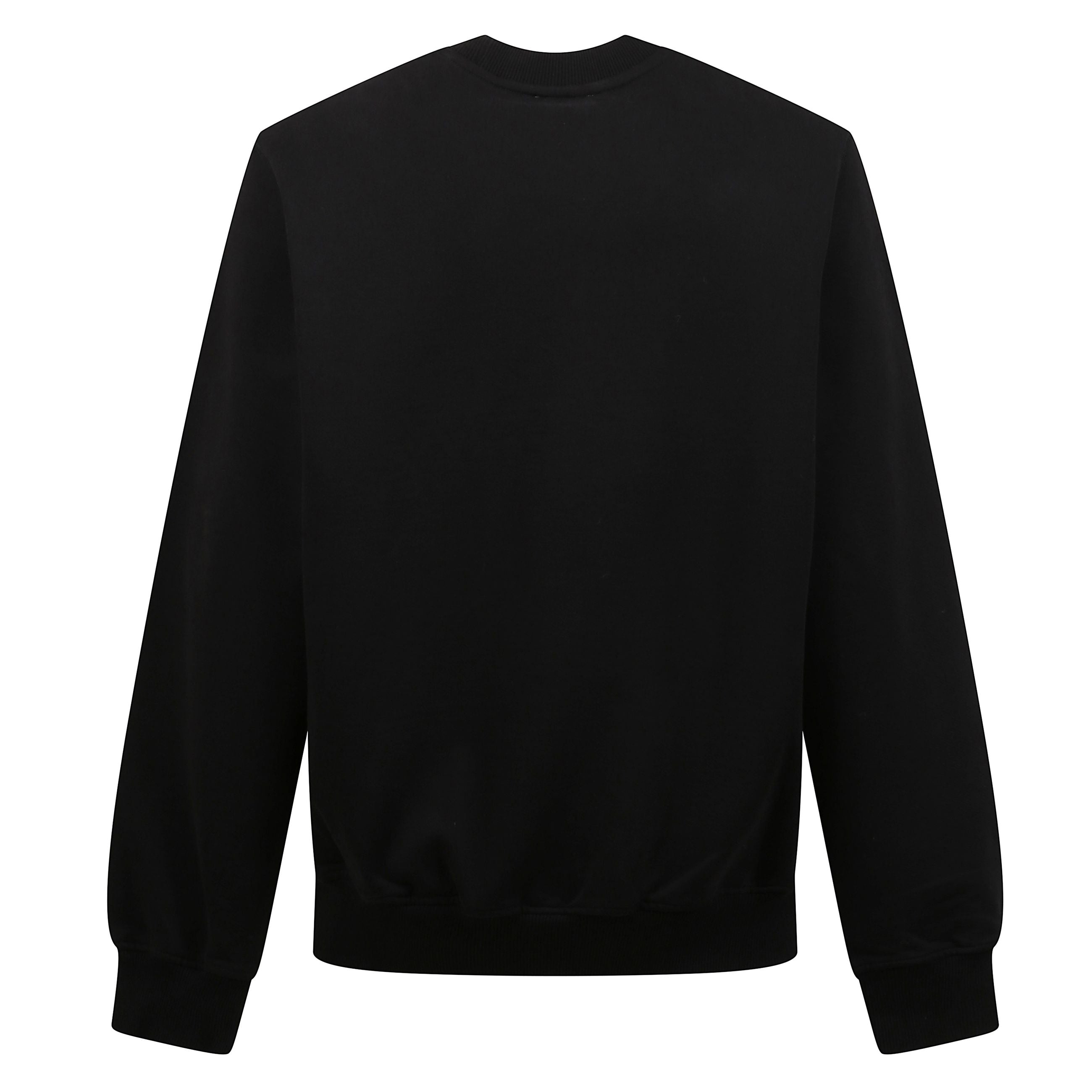 Felpa casablanca in cotone, girocollo con stampa e logo.