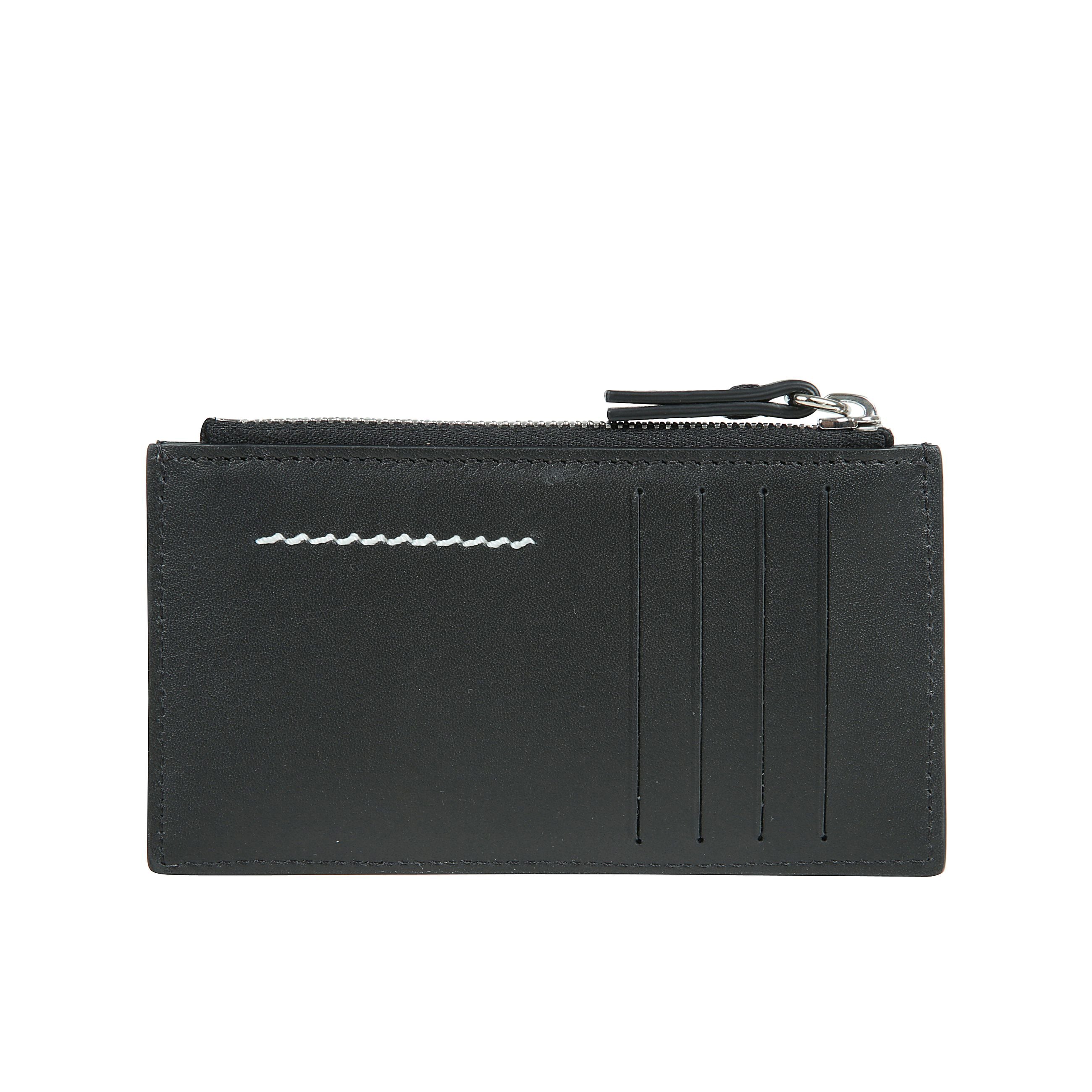 Portafoglio piccolo con tasca portamonete con zip e scomparti per le carte sul retro