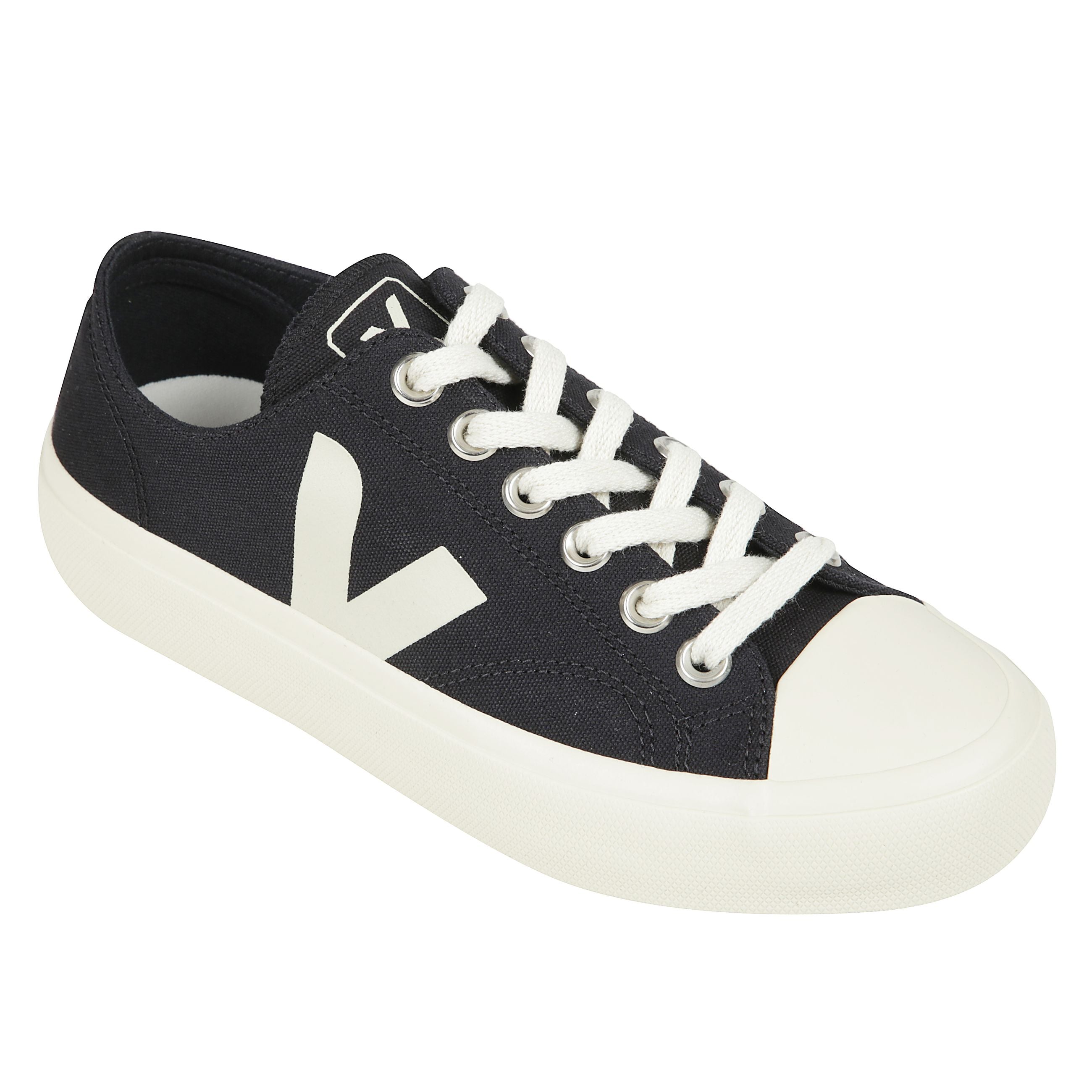 Sneakers realizzate in tessuto con punta arrotondata gommata