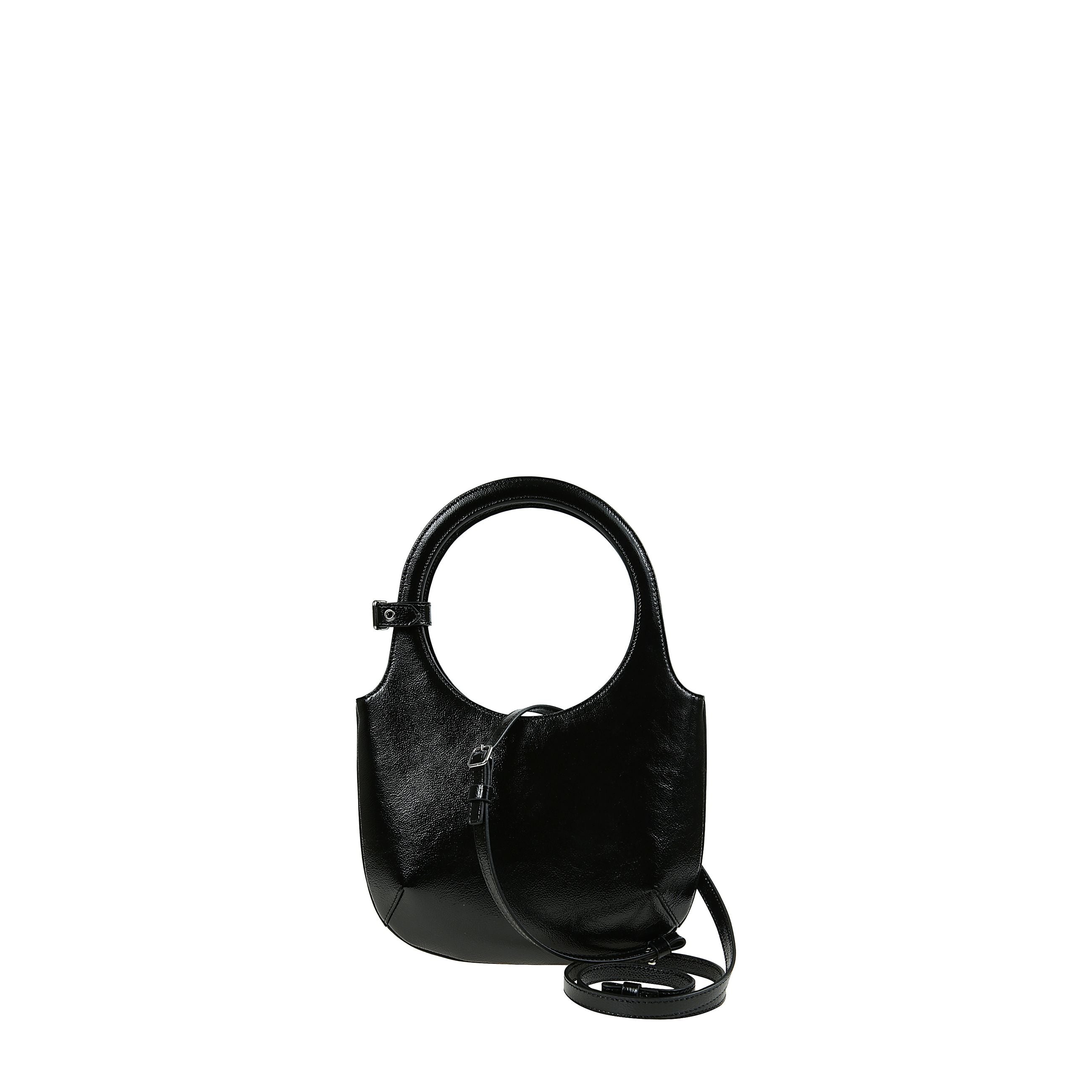 Borsa holly tracolla regolabile e rimovibile  in pelle con chiusura magnetica, due manici piatti e
tasca interna applicata.