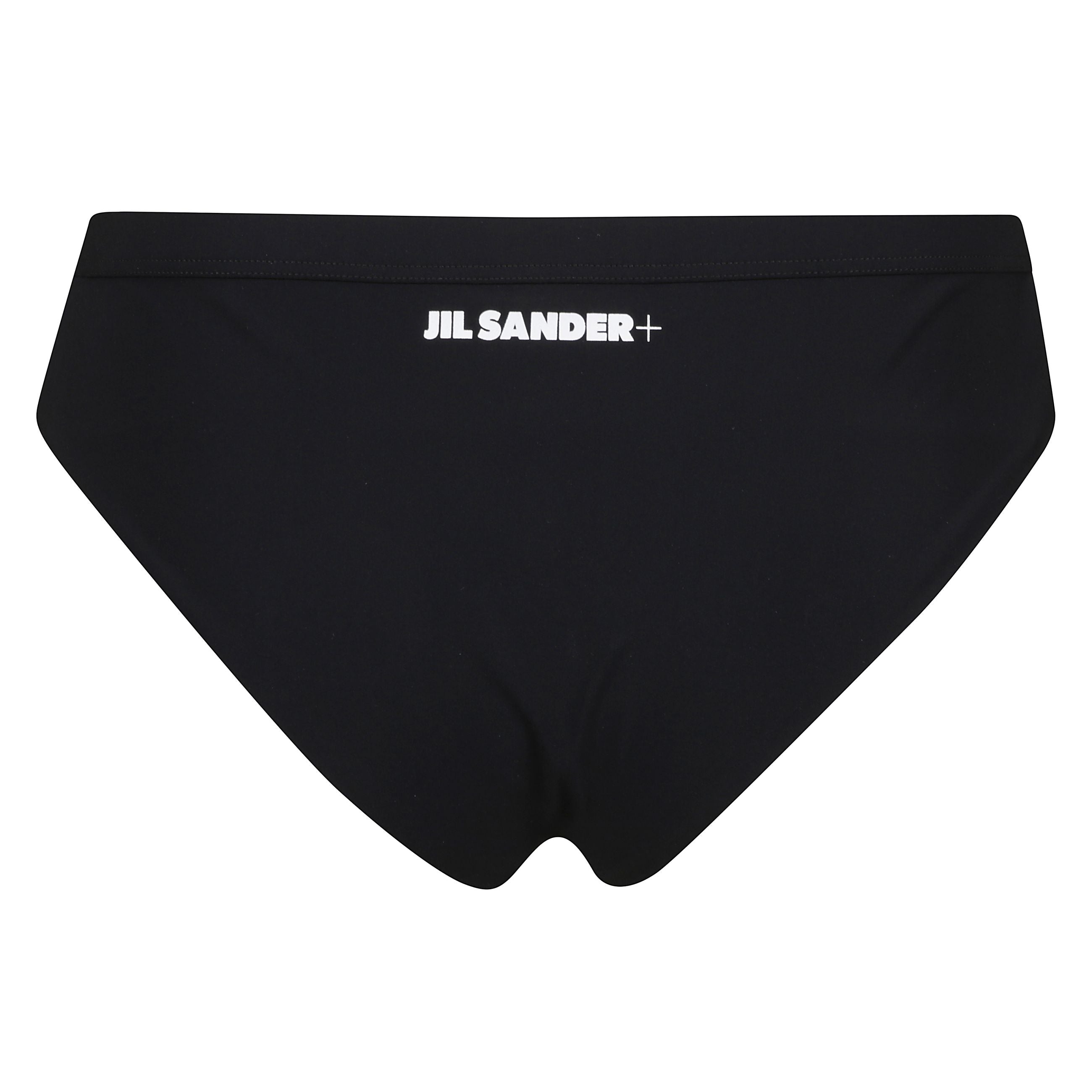 Slip mare nero elastico in vita e con logo in bianco