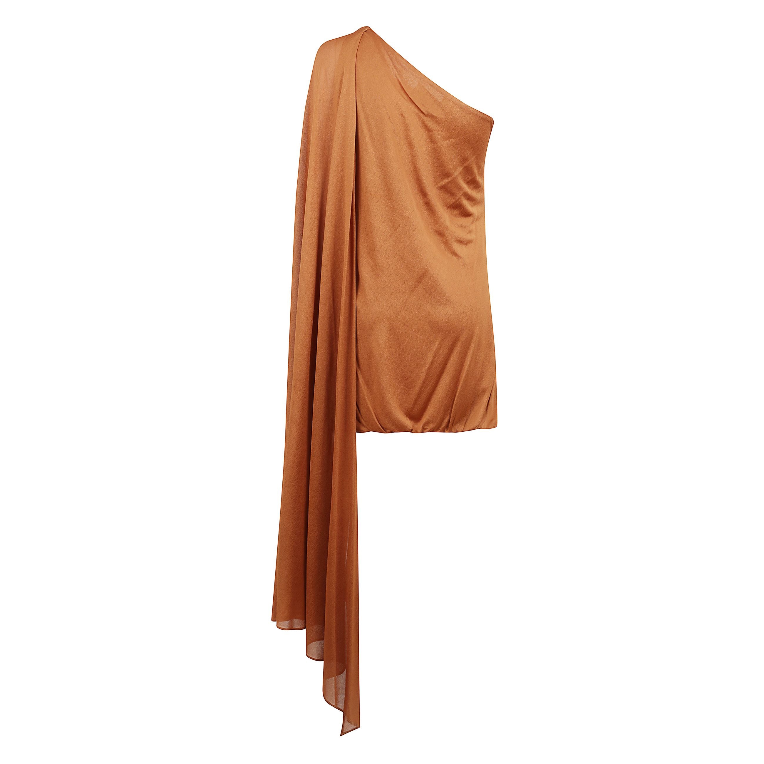 Abito corto con foulard. mini dress asimmetrico di manifattura italiana modello mono spalla. annodato sulla spalla con lungo drappo sul retro
leggermente drappeggiato sul fronte e sul retro.
apertura con zip sul fianco regular fit