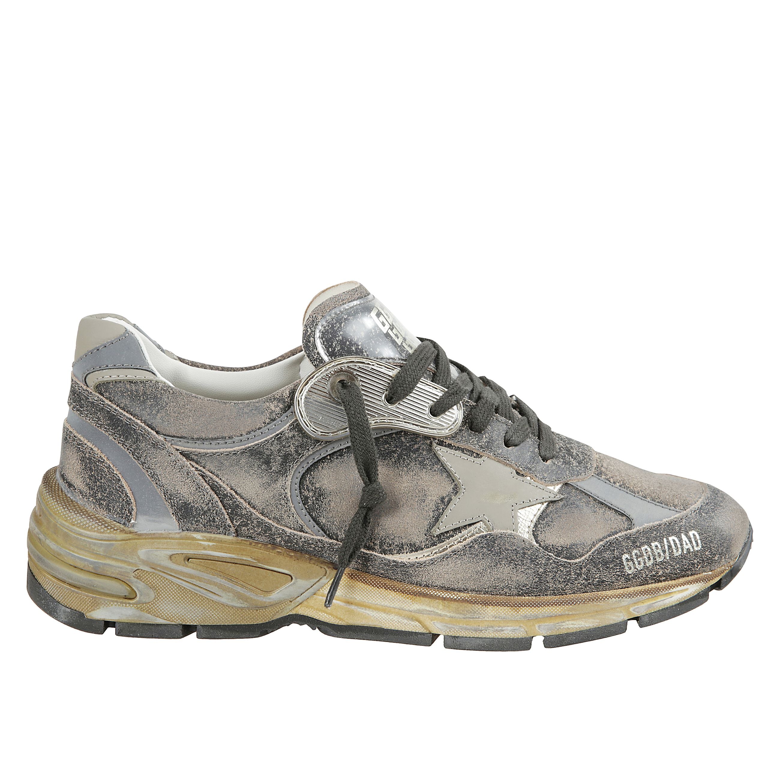 Sneakers dad-star in suede e nylon con stella e talloncino in pelle kaki