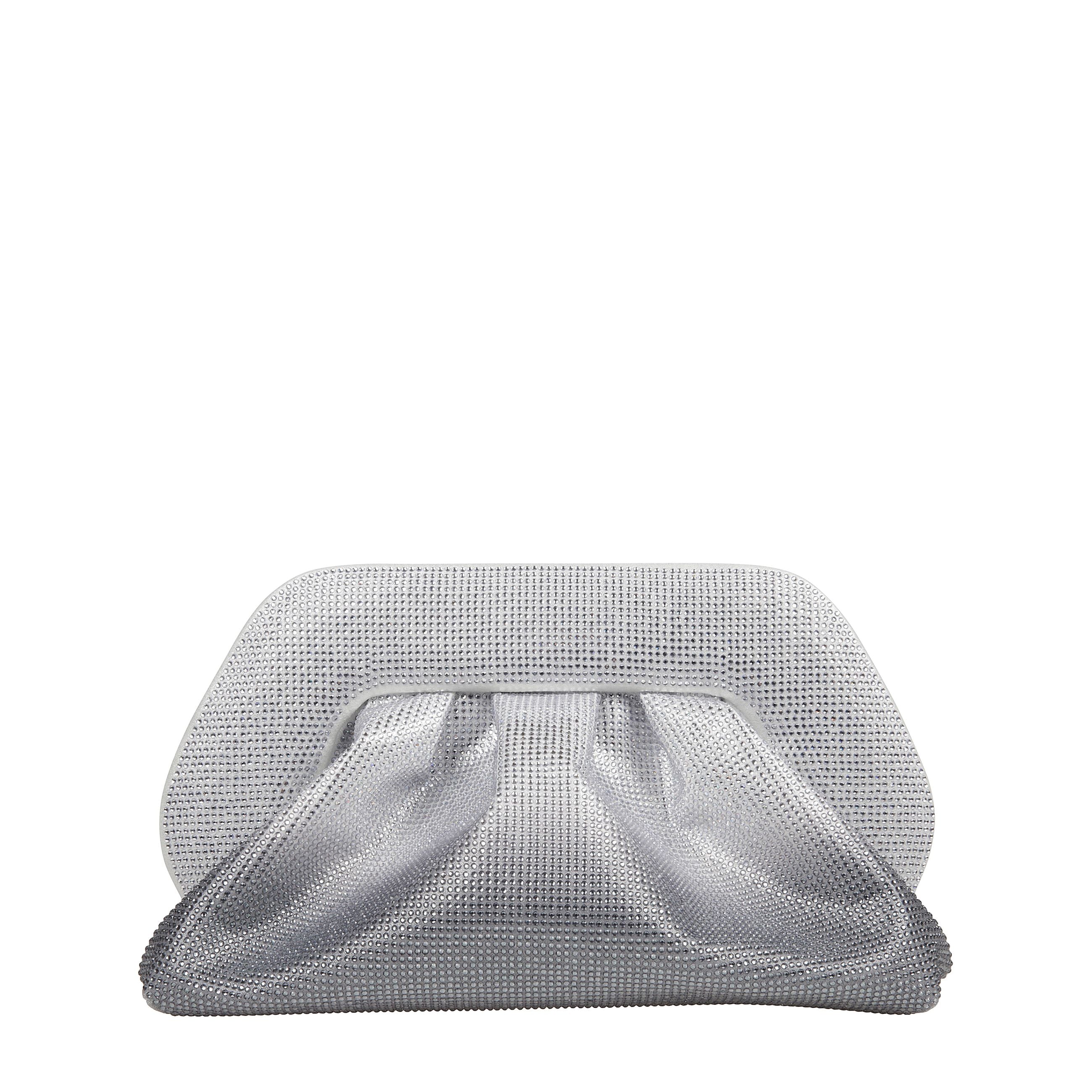 Borsa tia strass argento e nero