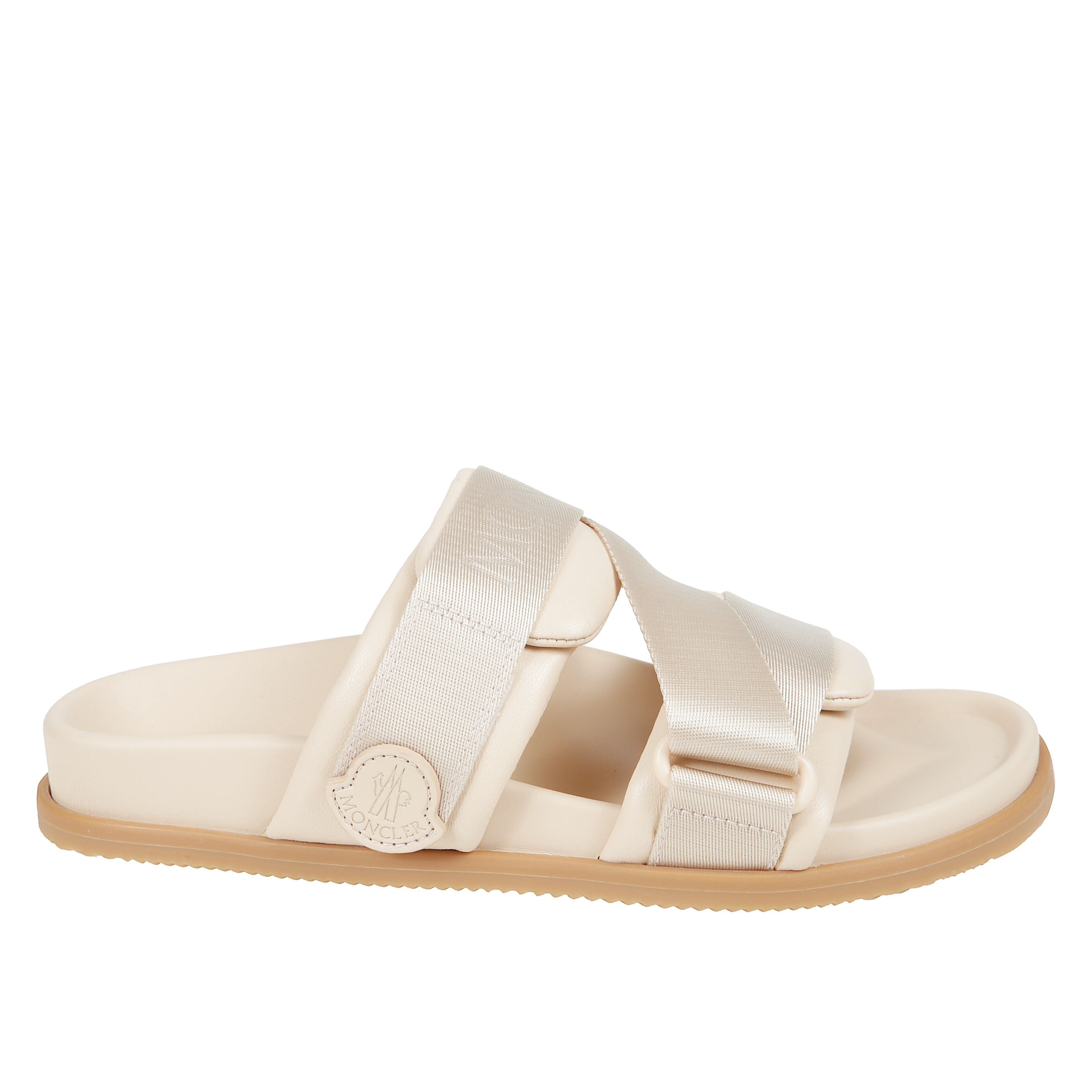 Mon summer sandals in pelle con fasce incrociate
