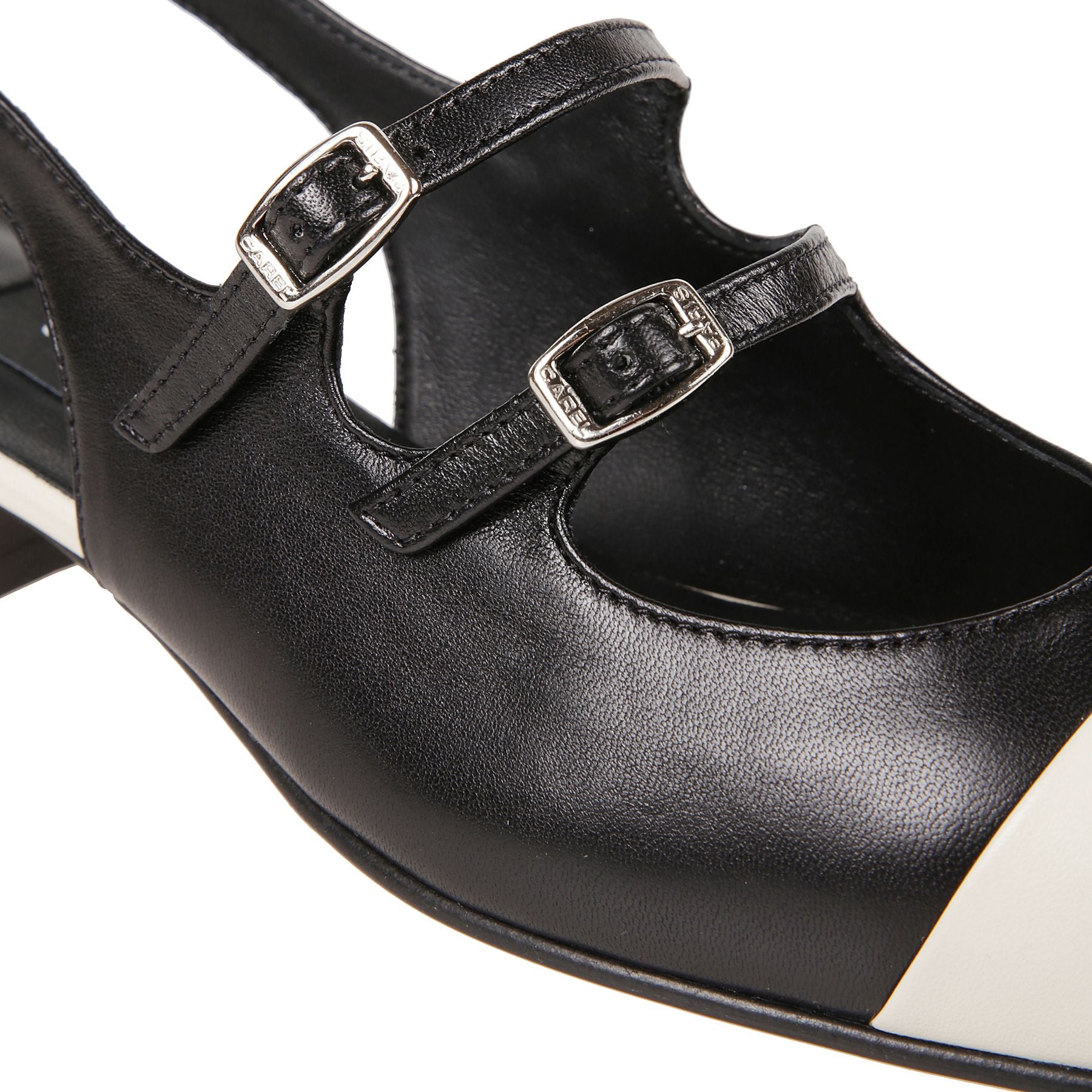 Nappa leather-black & ivory nappa leather