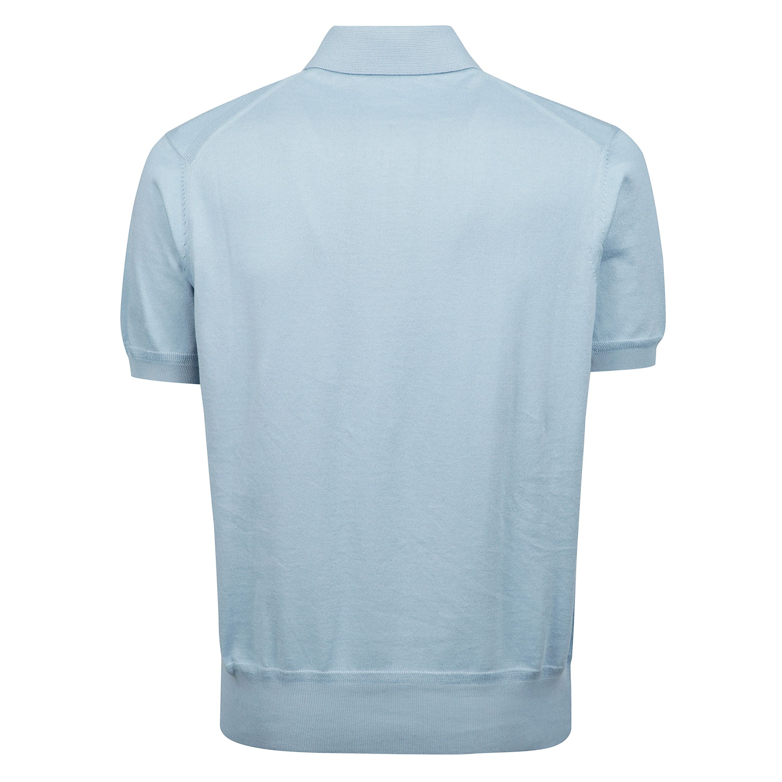 Polo a maniche corte in cotone, con mezza abbottonatura.