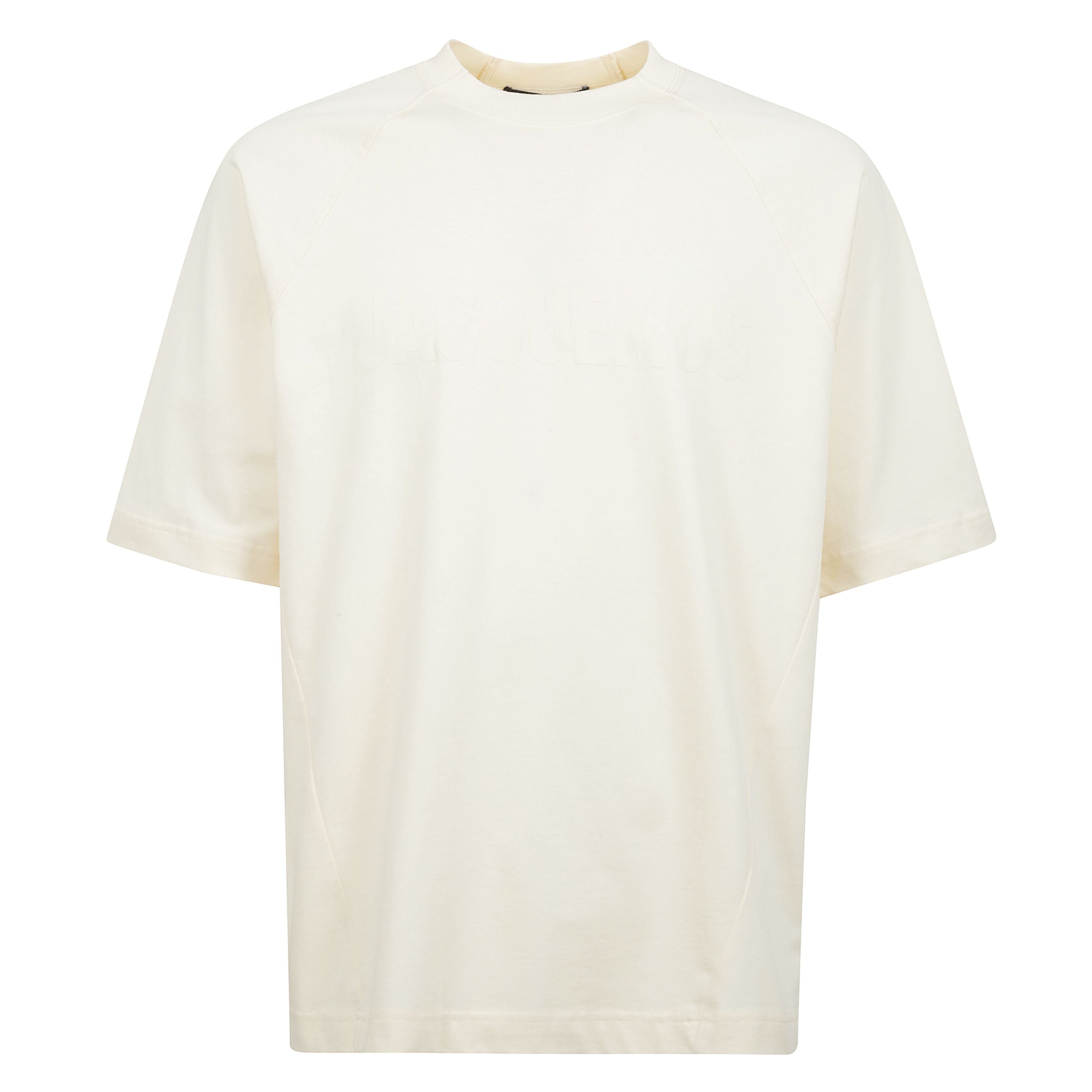 T-shirt girocollo di jacquemus in cotone, caratterizzata da manica corta e stampa logo lettering frontale.