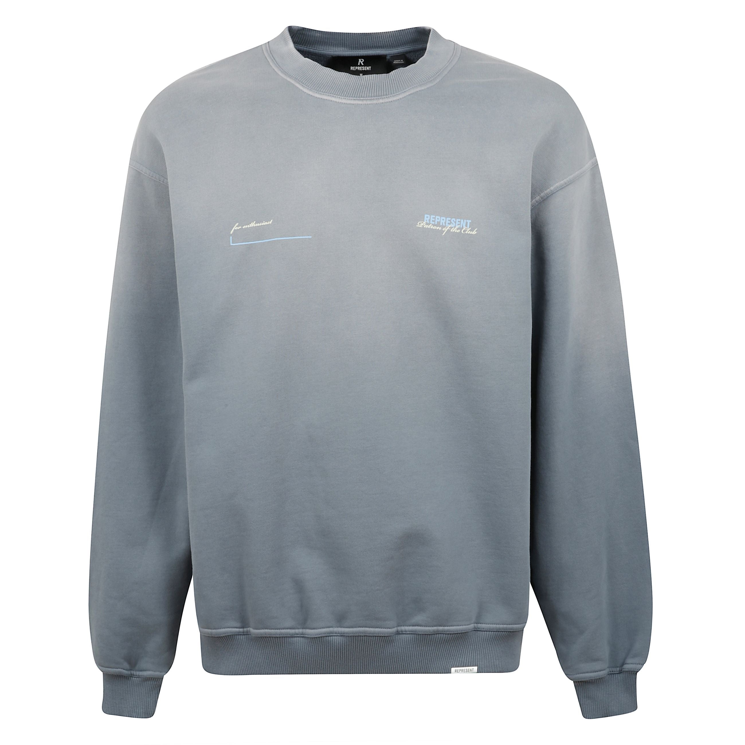 Felpa patron of the club a girocollo a maniche lunghe con spalle scese