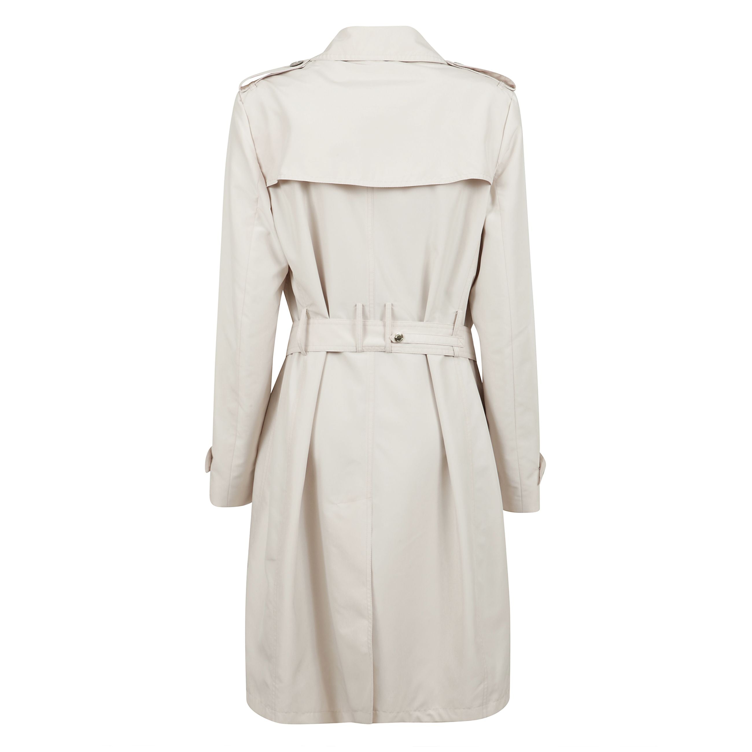 Trench in nylon con cintura con fibbia in metallo