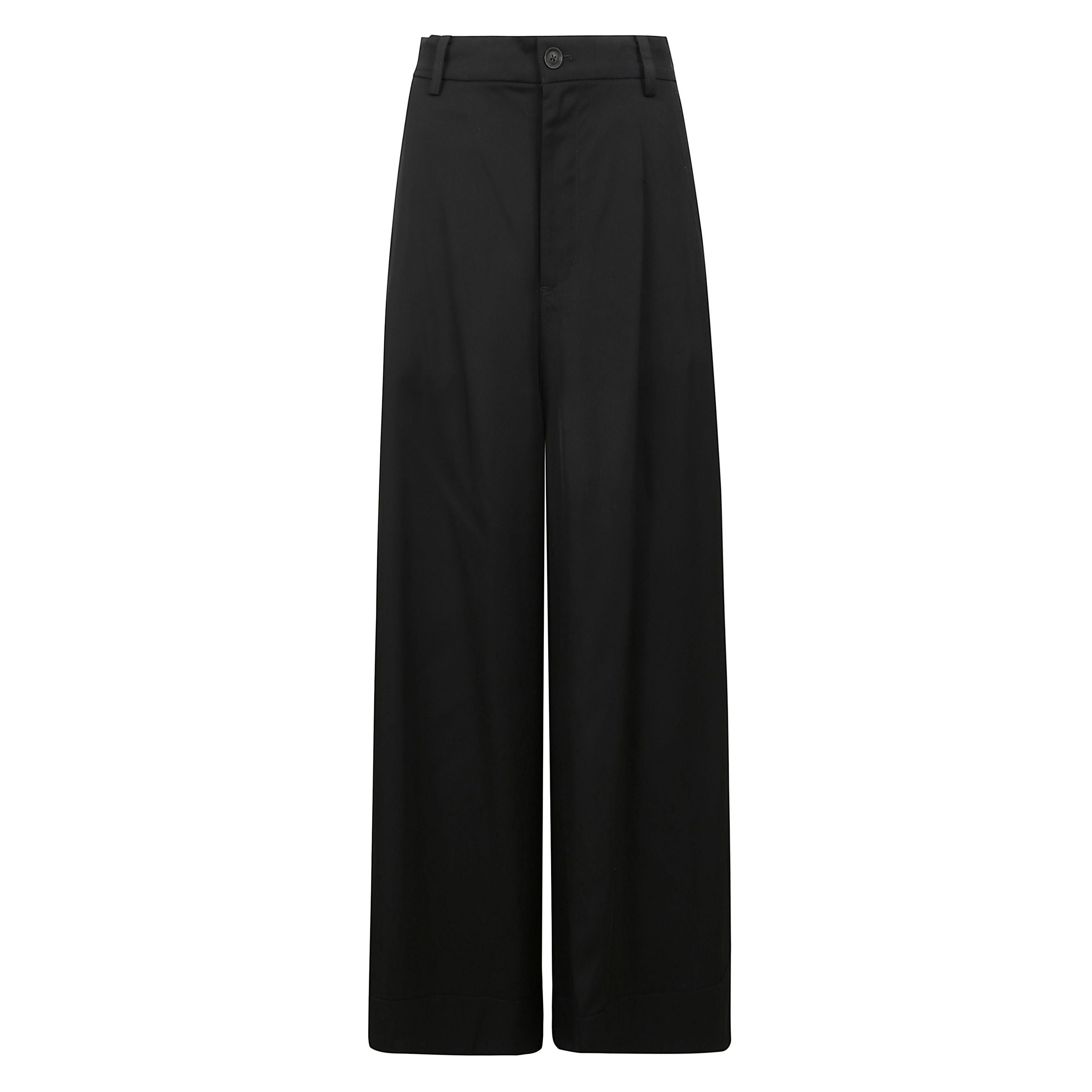 I pantaloni y-3 rayon twill wide si distinguono per la silhouette a cavallo basso e il raffinato drappeggio in twill di rayon. gli orli risvoltati, le tasche con patta e il logo y-3 in satin elevano il look.