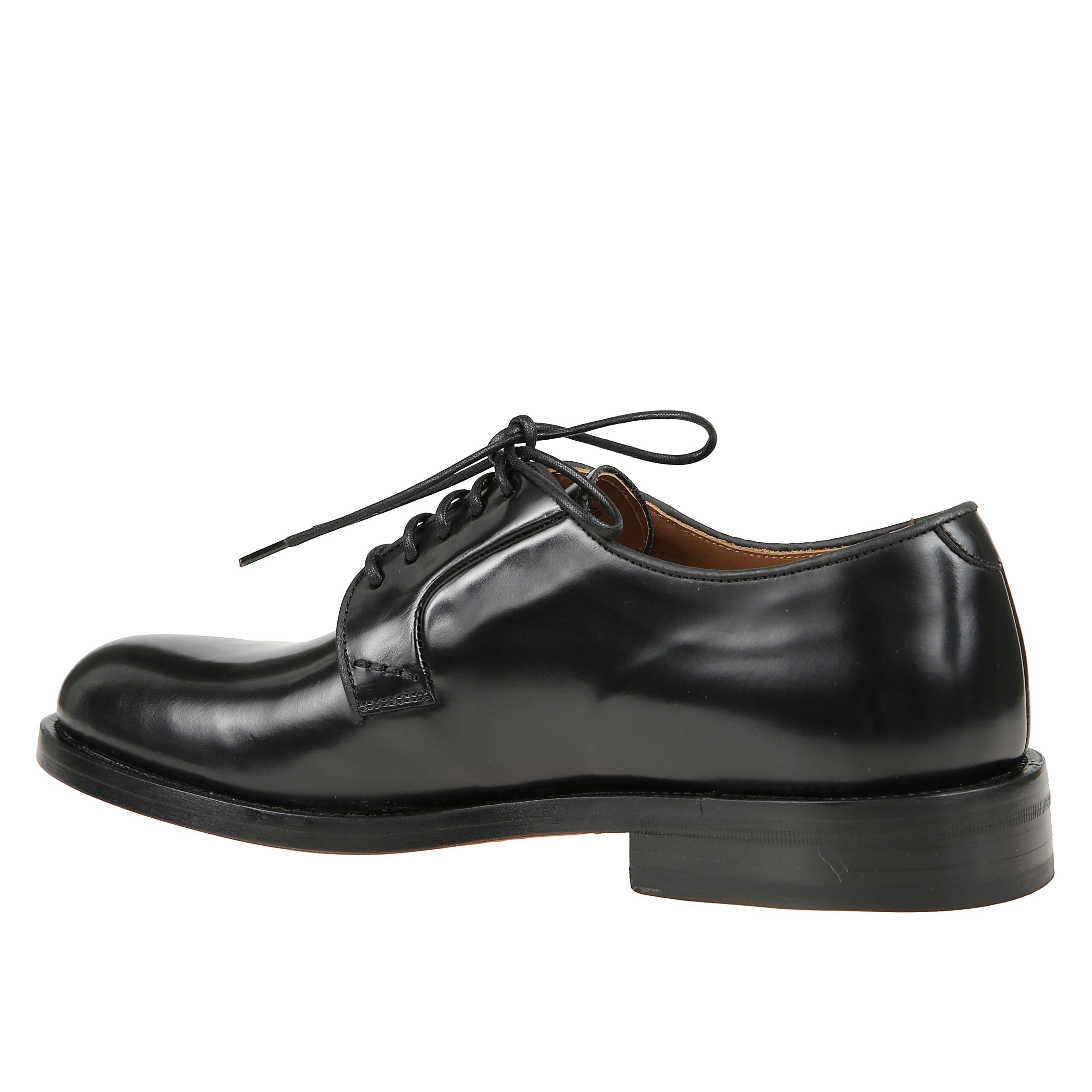 Scarpe oxford da uomo, chiusura con lacci e monocromo in pelle.