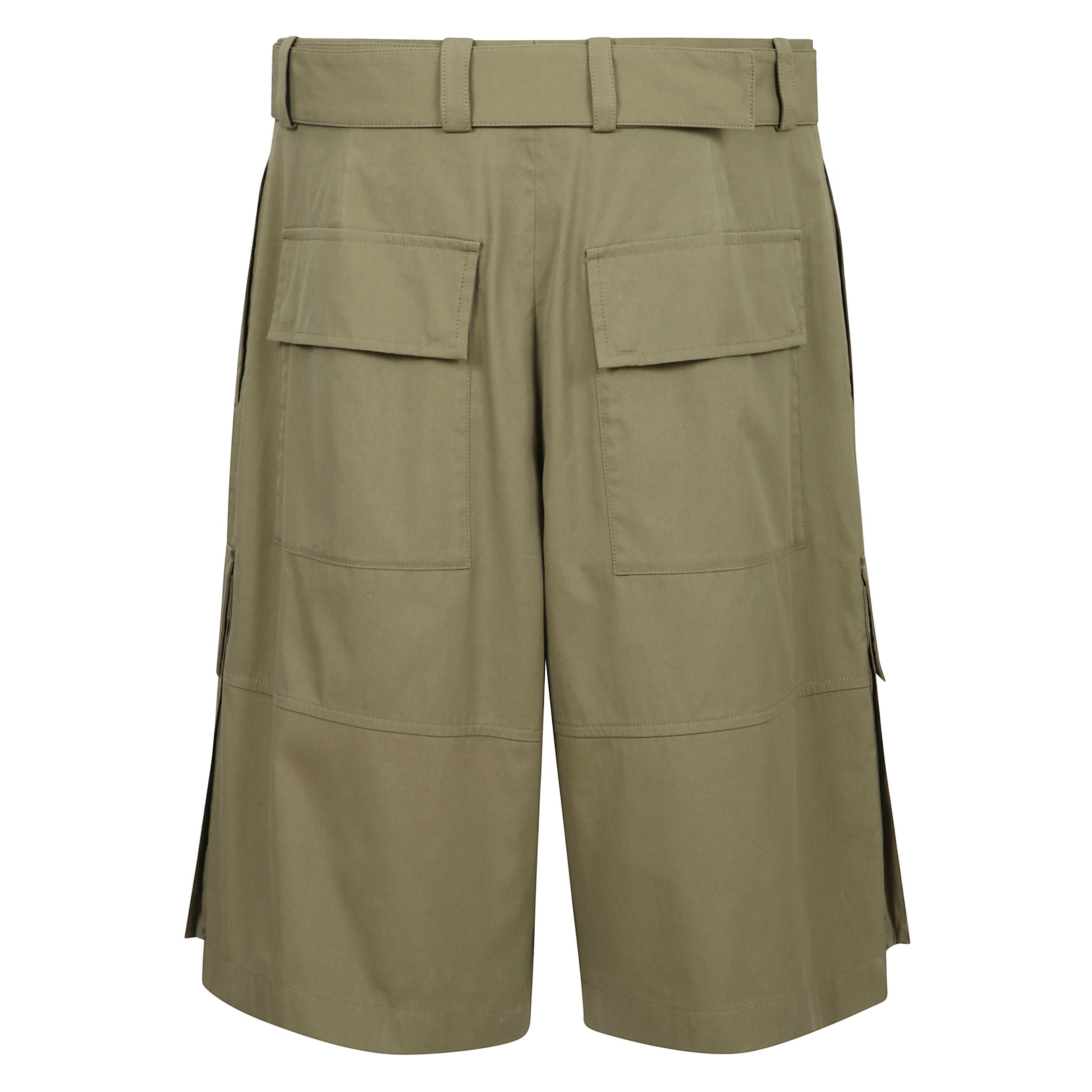 Pantaloncini cargo 'thyme green' con tasche e cintura