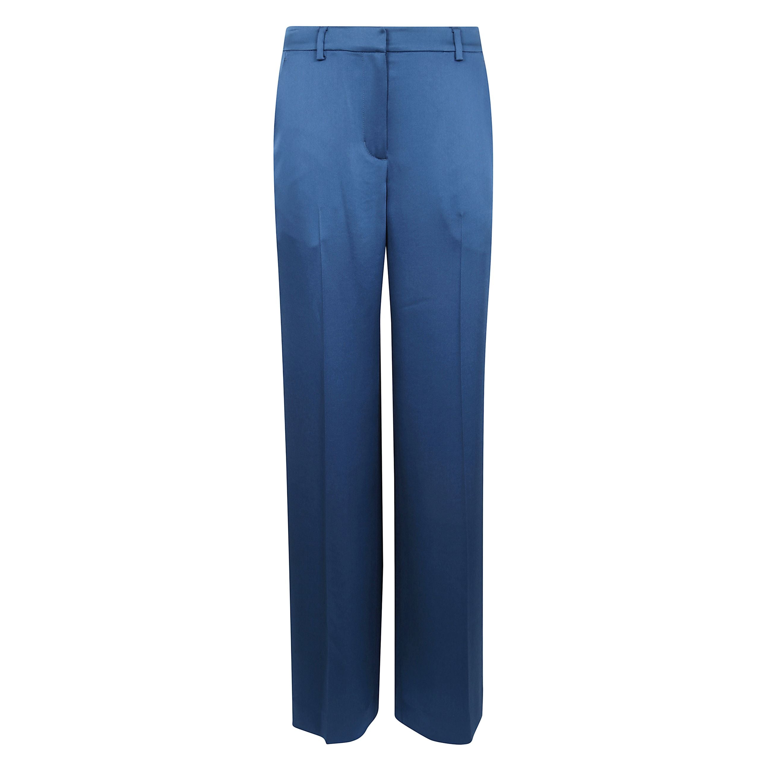 Tavar pantalone dritto gamba larga, vita elasticizzata sul retro, tasche laterali oblique, tasche a filo posteriori, passanti in vita e chiusura con bottone e zip frontale