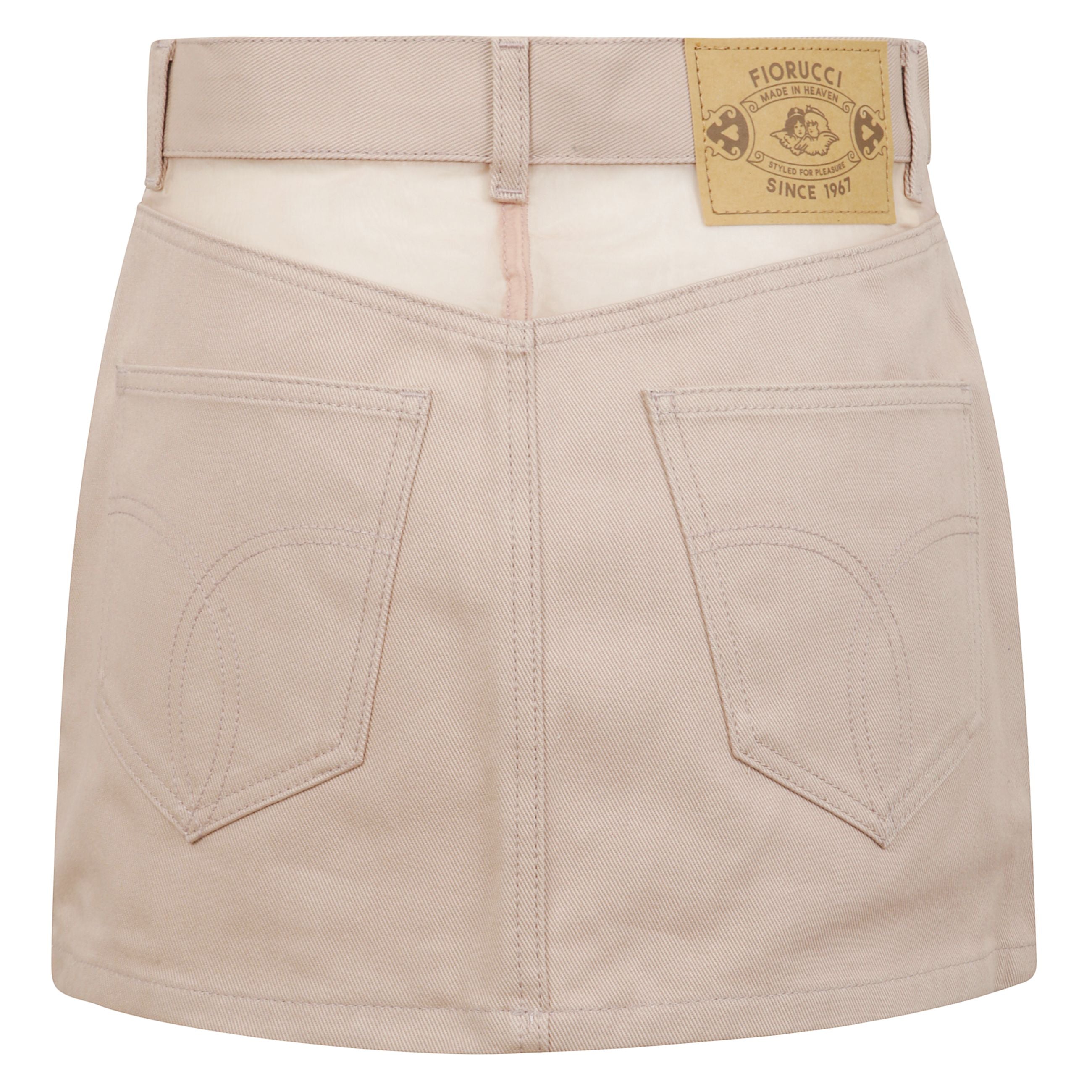 Mini gonna fiorucci con trasparenza in organza.