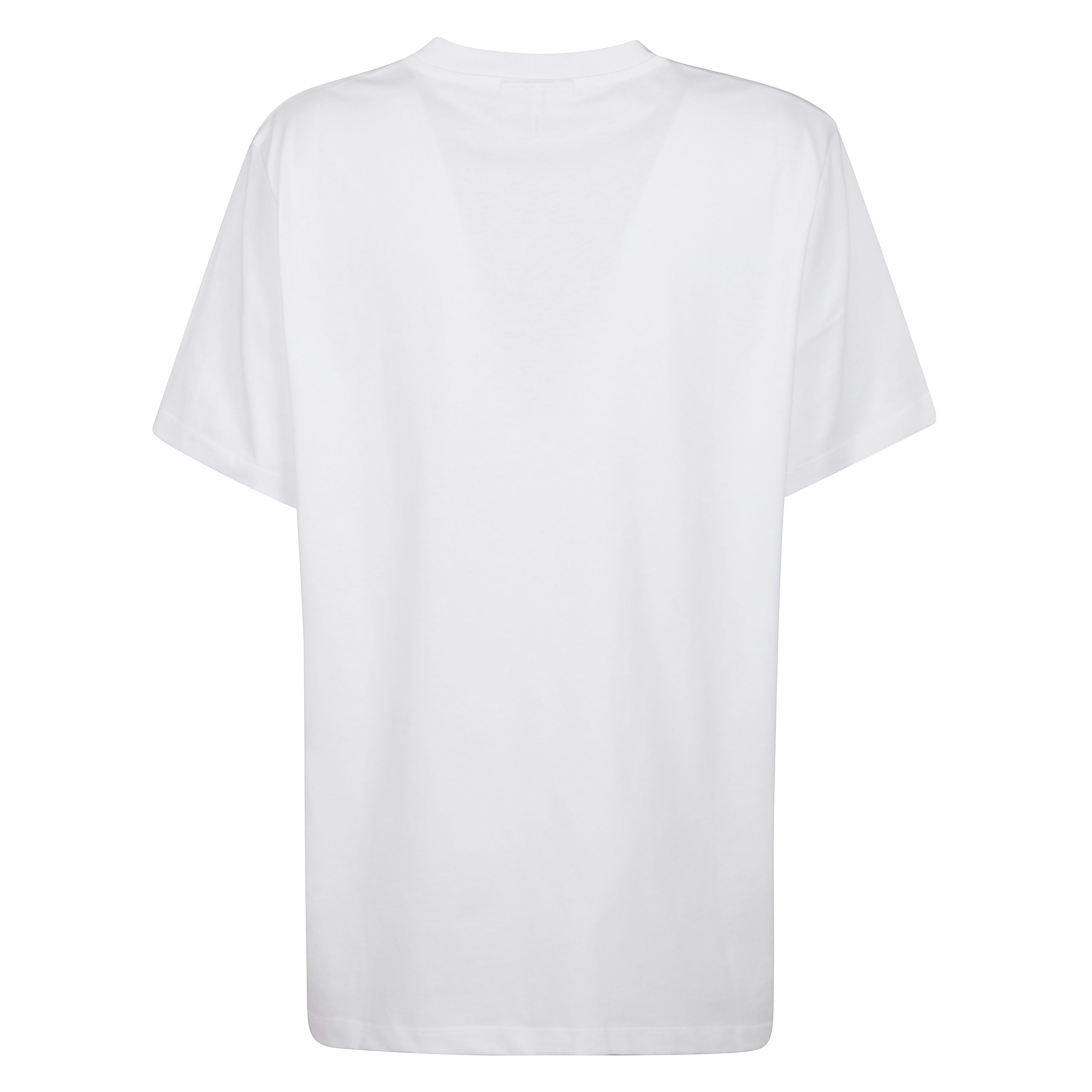 T-shirt bianco relaxed con motivo kittens in jersey presenta scollo rotondo, maniche corte e stampa grafica ganni