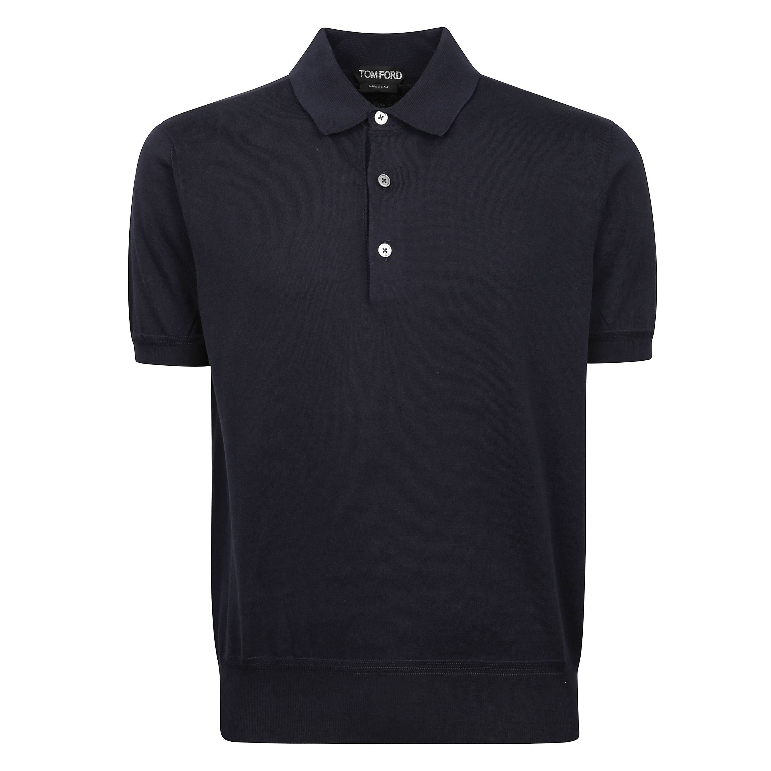 Polo a maniche corte in cotone, con mezza abbottonatura.