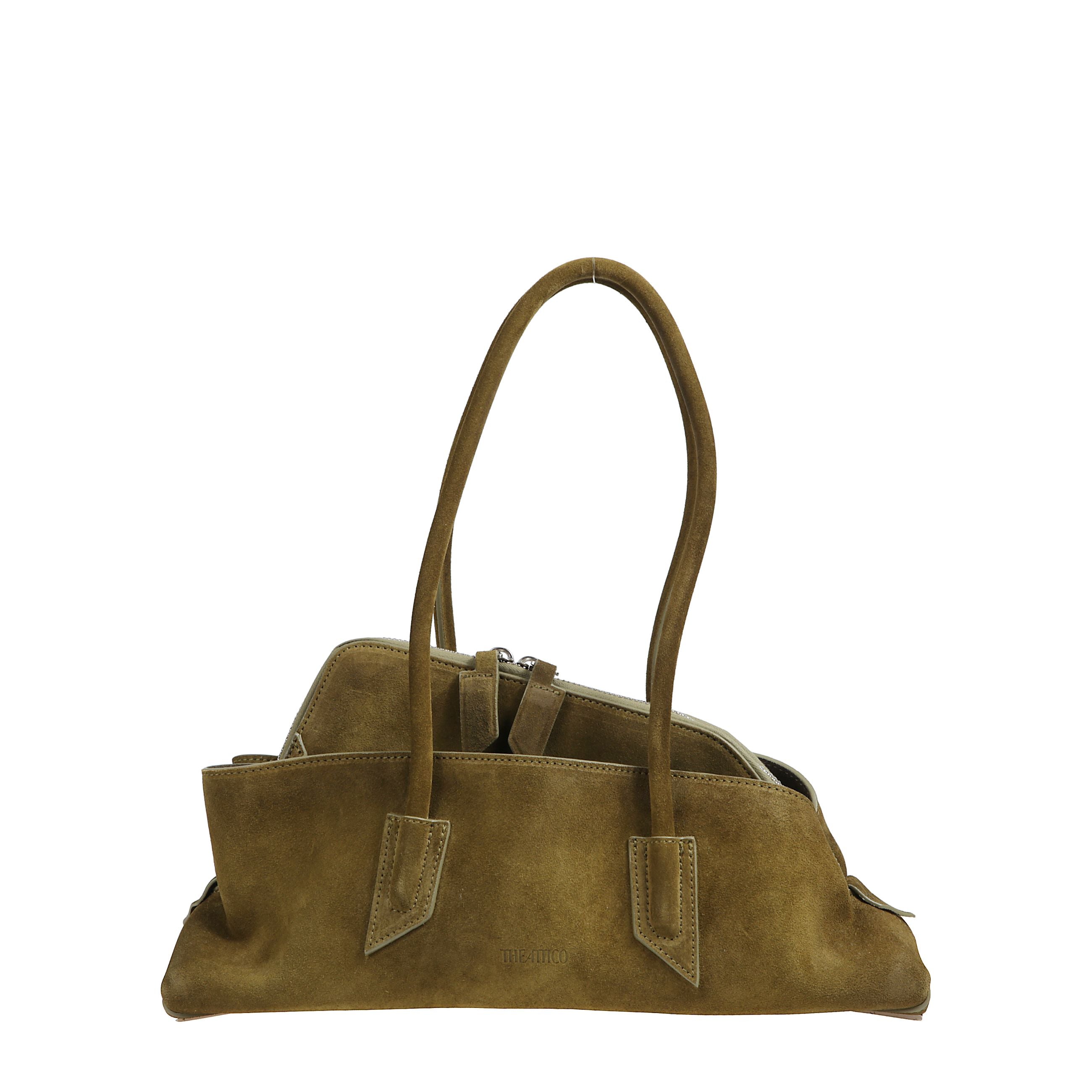 Borsa "la passeggiata" small in suede. doppi manici a spalla.
